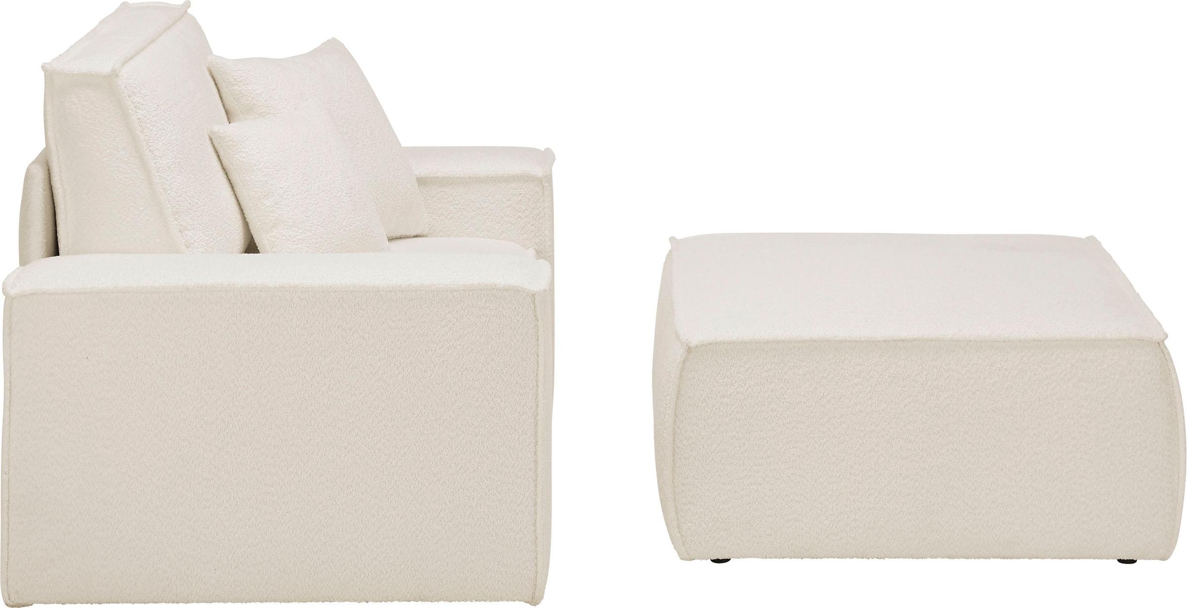 andas Loveseat »Finnley«, (2 St.), Loveseat und Hocker im Set, passend zur Polster-Serie Finnley