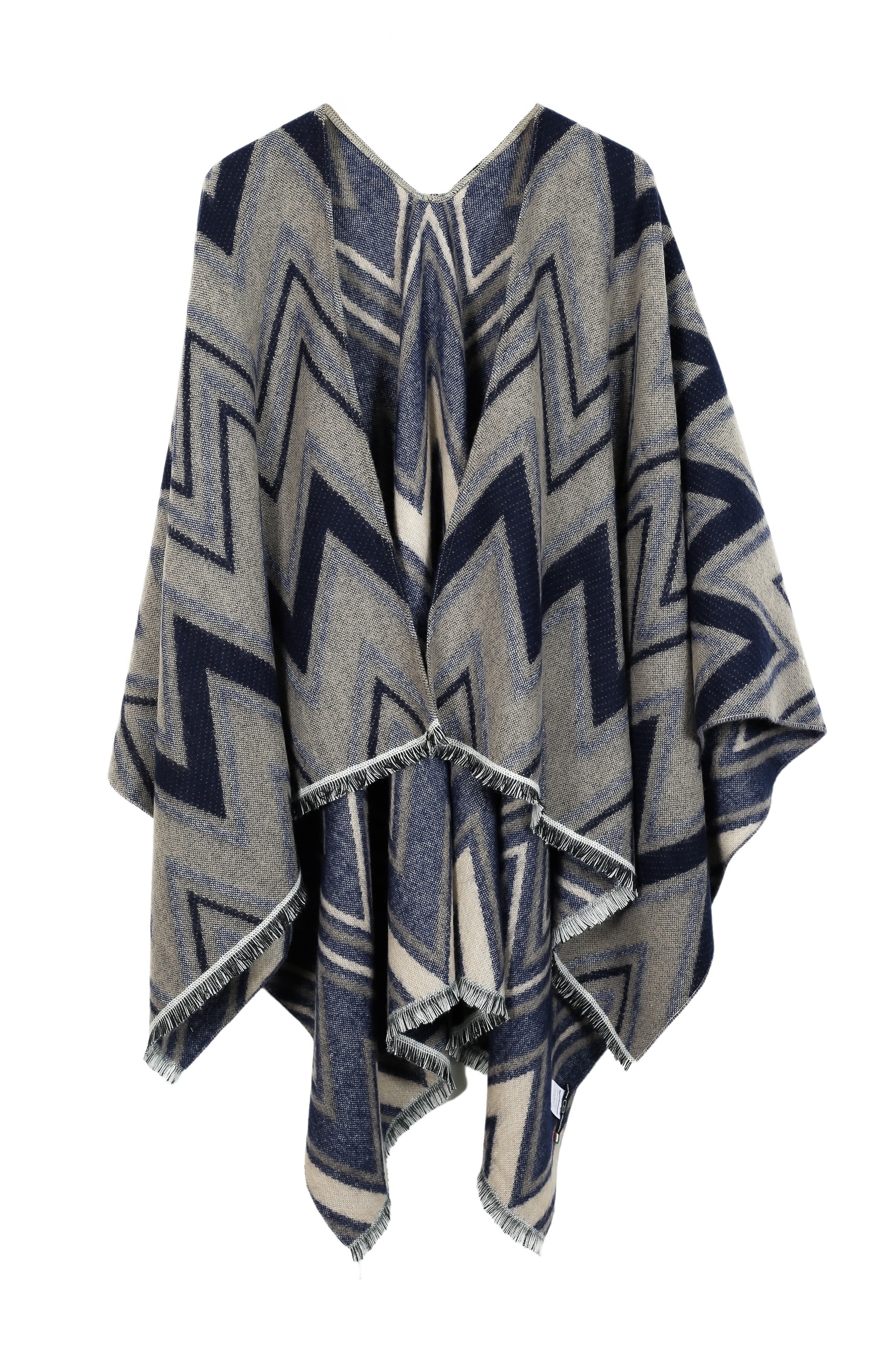 COLLEZIONE ALESSANDRO XXL-Schal "Marcia", Poncho im Zick-Zack Design günstig online kaufen