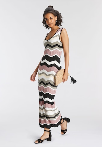 Laura Scott Sommerkleid, aus leichtem Feinstrick mit Zickzack-Muster kaufen