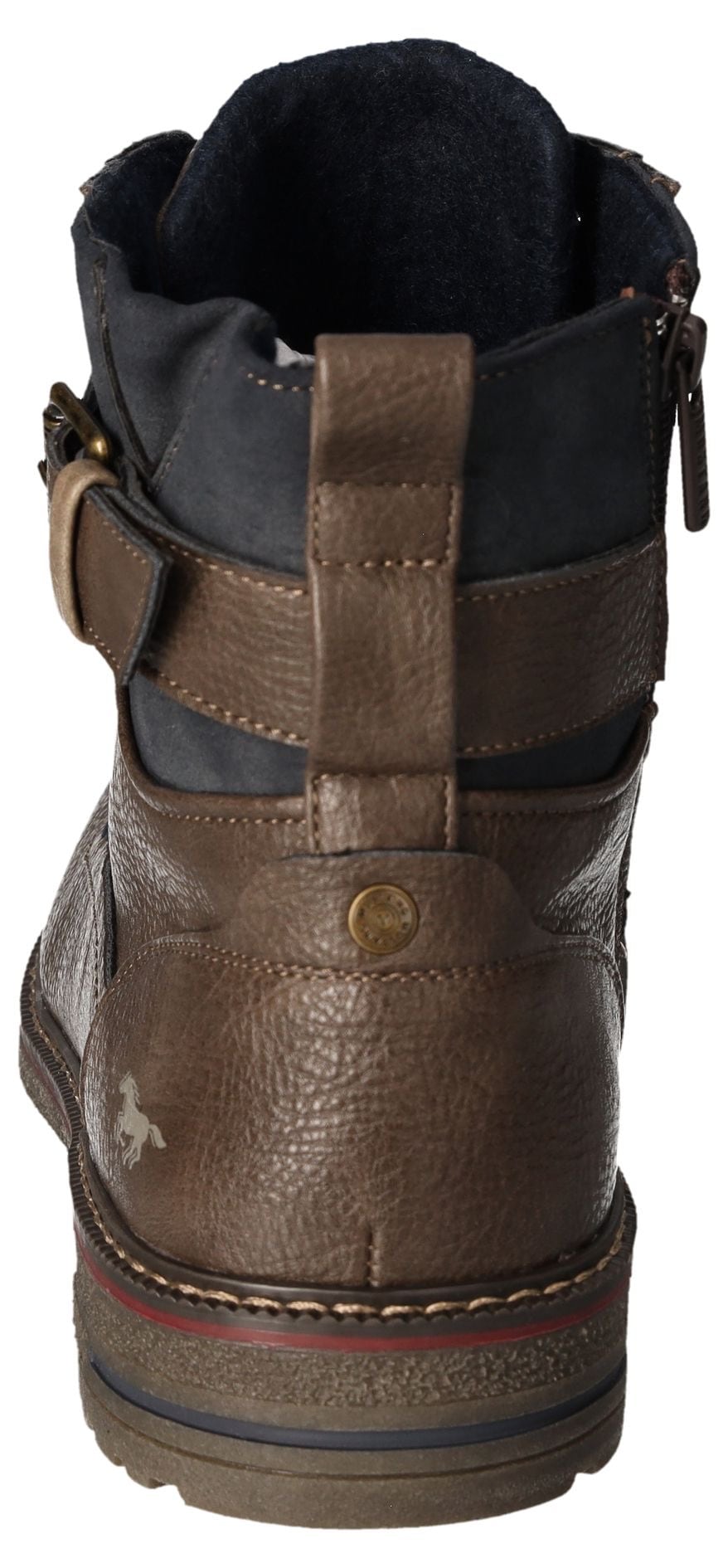 Mustang Shoes Schnürboots, Worker Boots, Herbstschuh, Stiefel mit Anziehlasche
