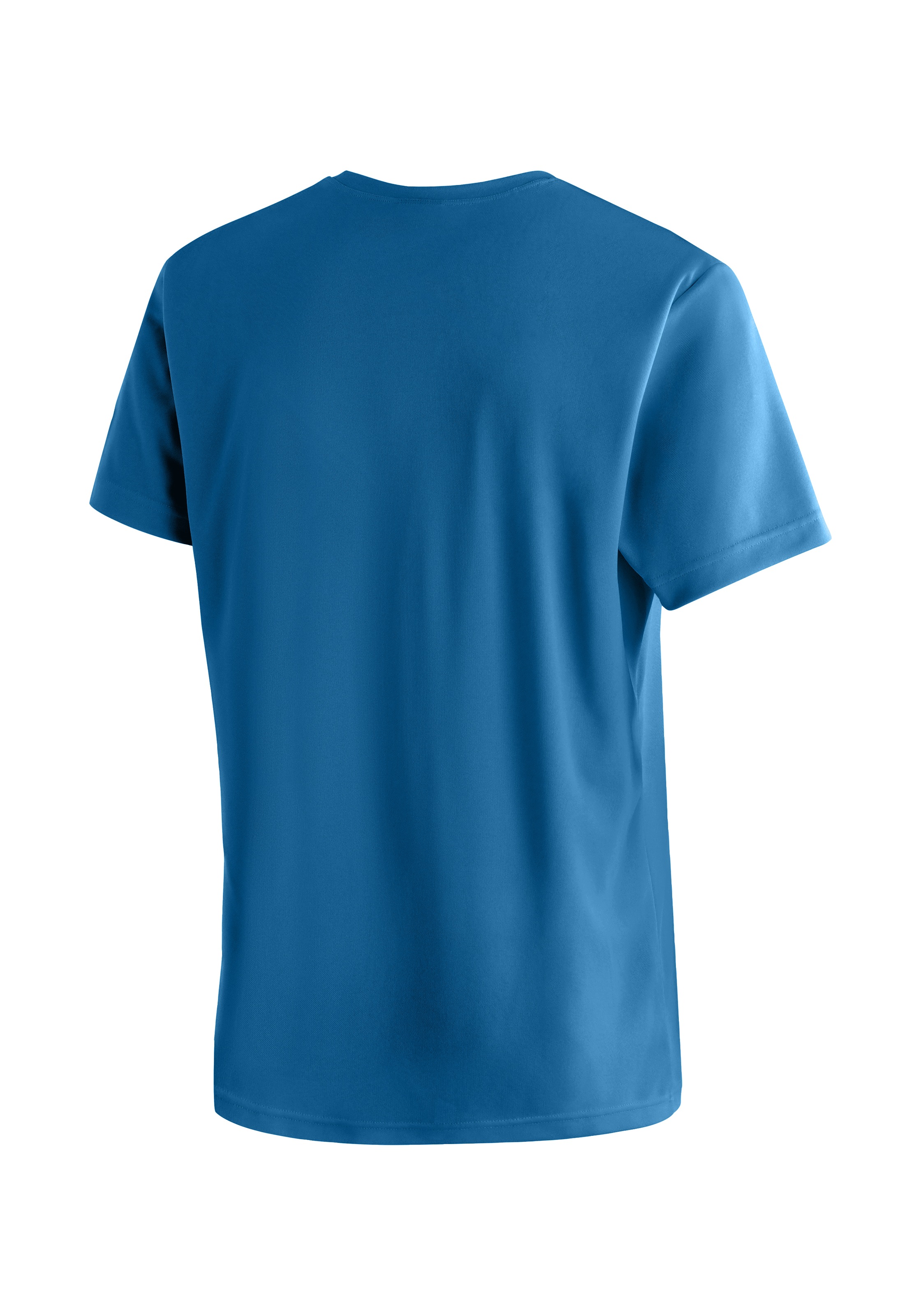 T-Shirt MAIER SPORTS "Dieter Print", Herren, Gr. M, blau (saphirblau), 100% Polyester, Rundhals, Shirts T-Shirt, Herren Kurzarmshirt, leichtes Sommer Funktionsshirt, Rundhals, Reg Fit 2