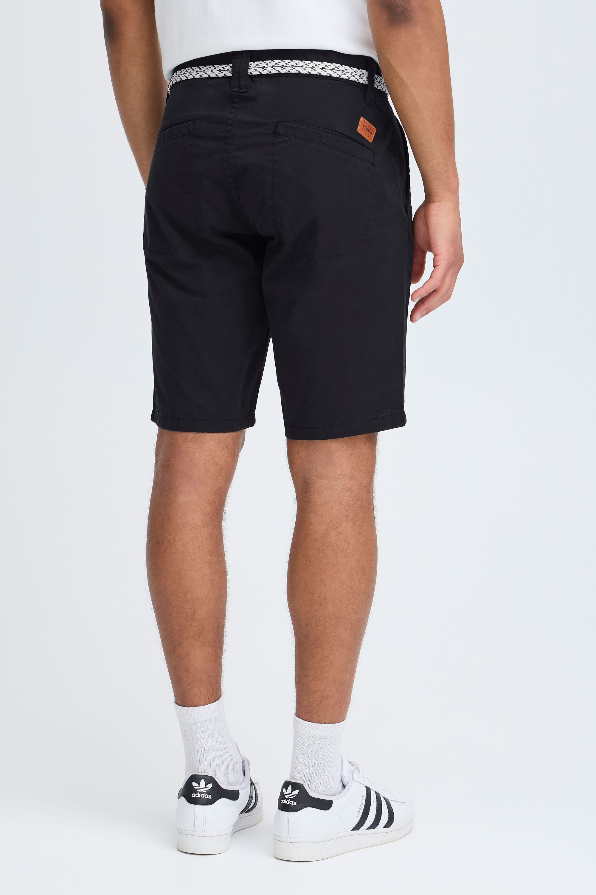 Chinoshorts BLEND "BHRagna", Herren, Gr. XL, US-Größen, schwarz, Web, 100% Baumwolle, unifarben, regular fit kurz, Hosen Chinoshorts, Chino Shorts mit Gürtel 6