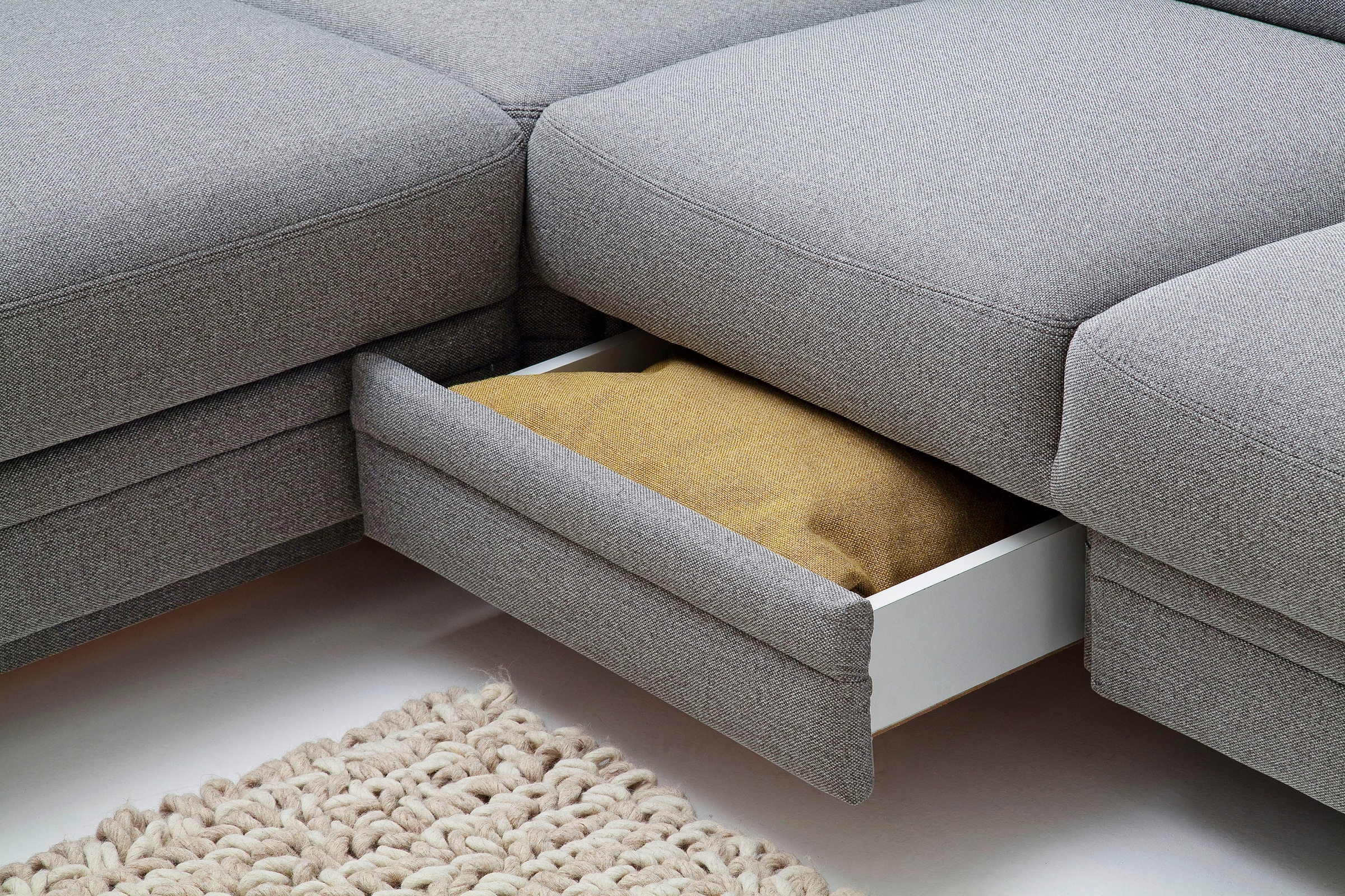 3C Carina Ecksofa »Korfu L-Form«, incl.- 1 Kopfstütze, wahlweise mit Schlafunktion und Stauraum