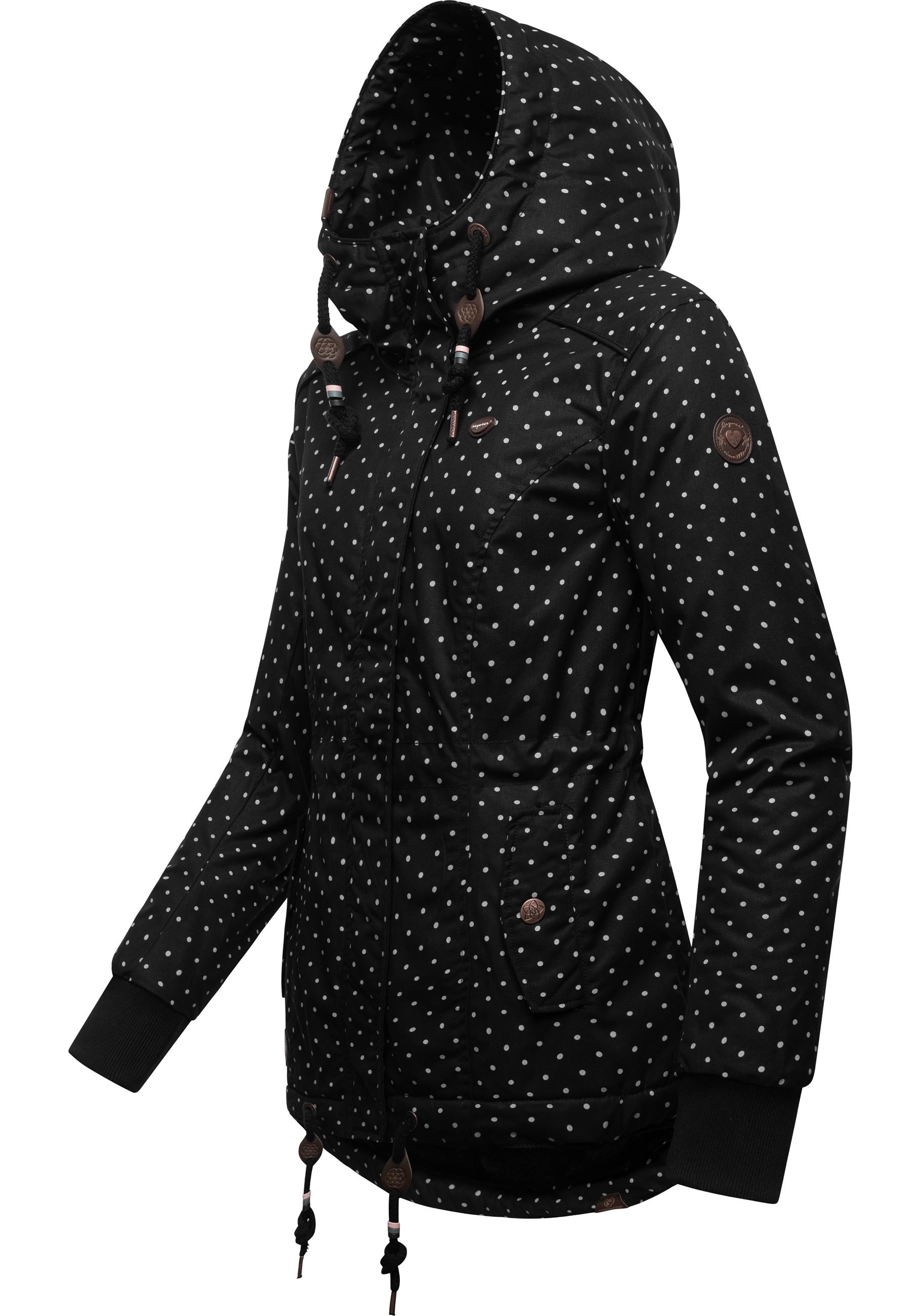 Ragwear Winterjacke »Danka Dots Intl.«, mit Kapuze, stylische Winter Outdoorjacke mit Kapuze