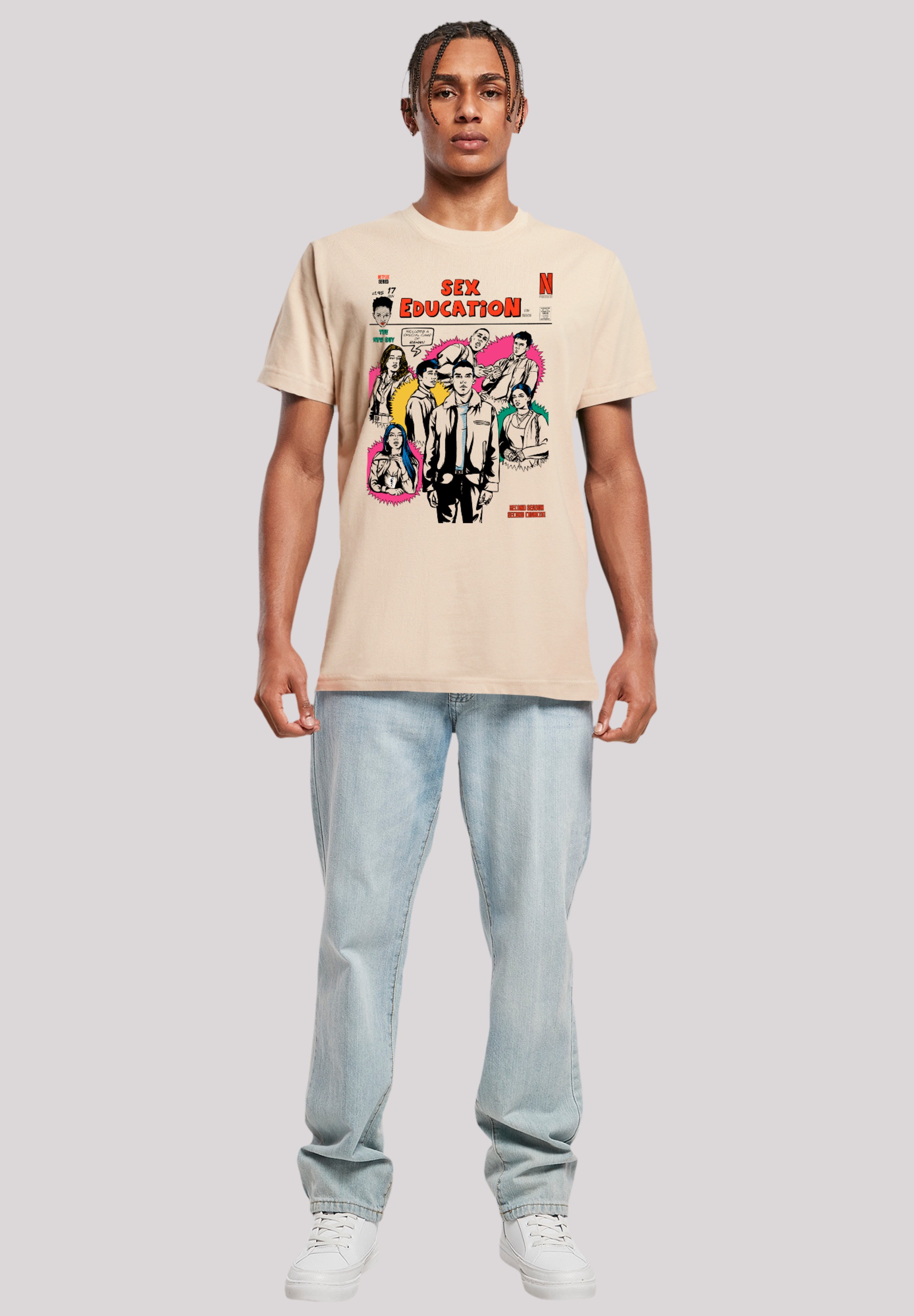 F4NT4STIC T-Shirt »Sex Education Magazine Cover Netflix TV Series«, Premium Qualität
