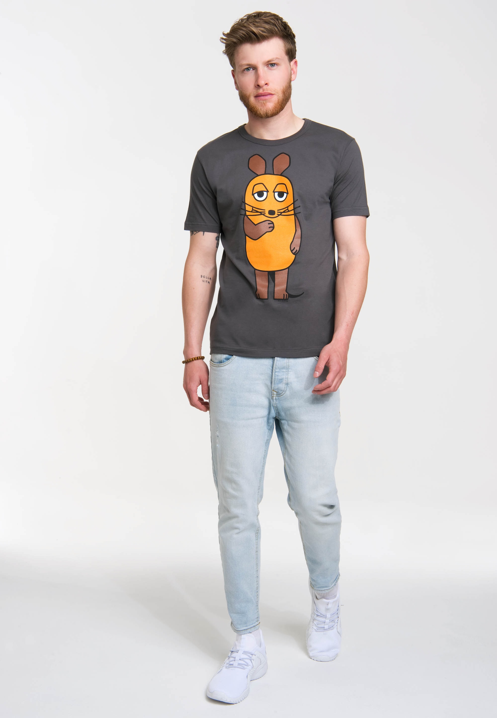 Logoshirt Die Sendung mit der Maus Maus T-Shirt Gray 3XL 4