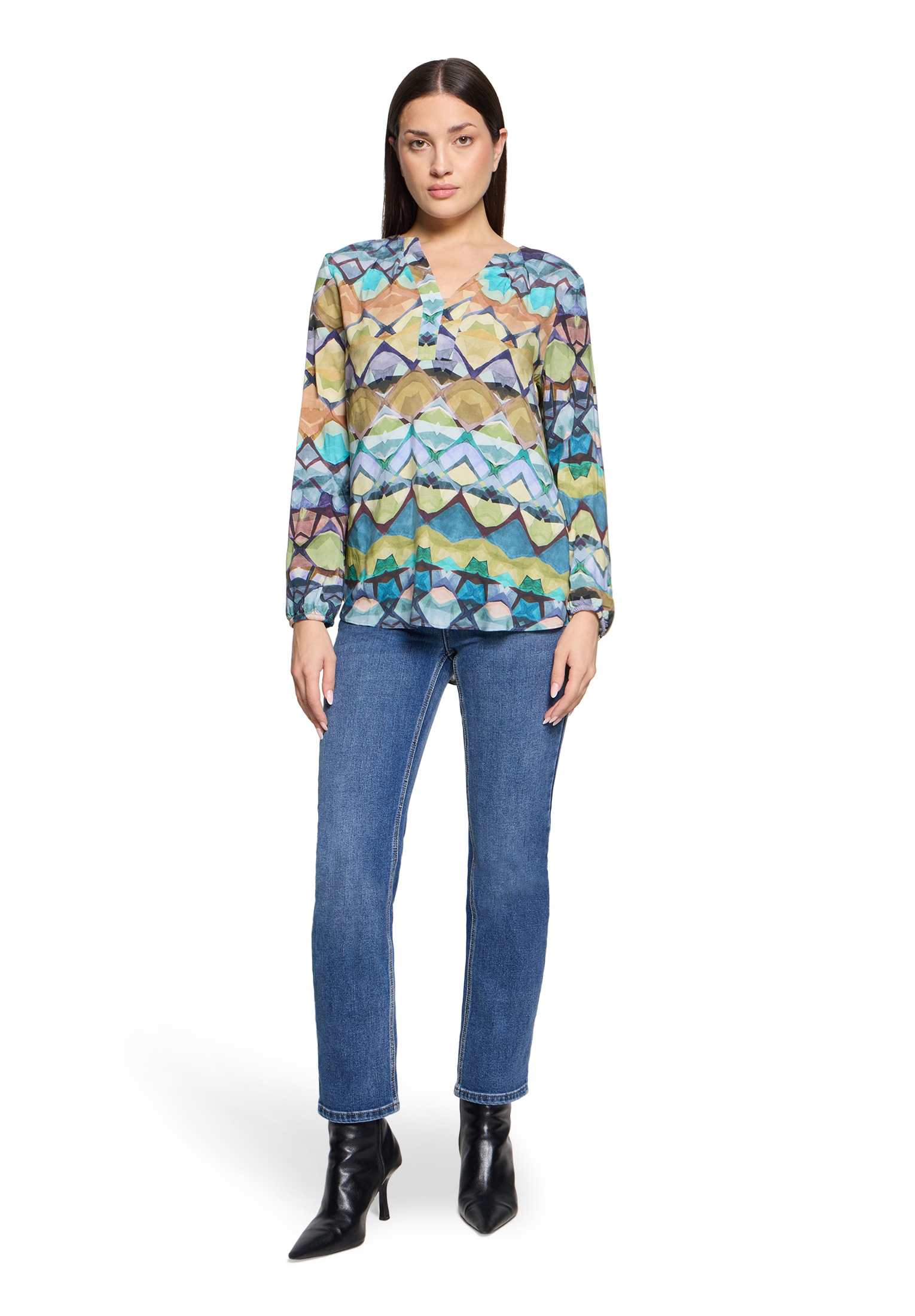 Cartoon Schlupfbluse »Damen mit Muster«