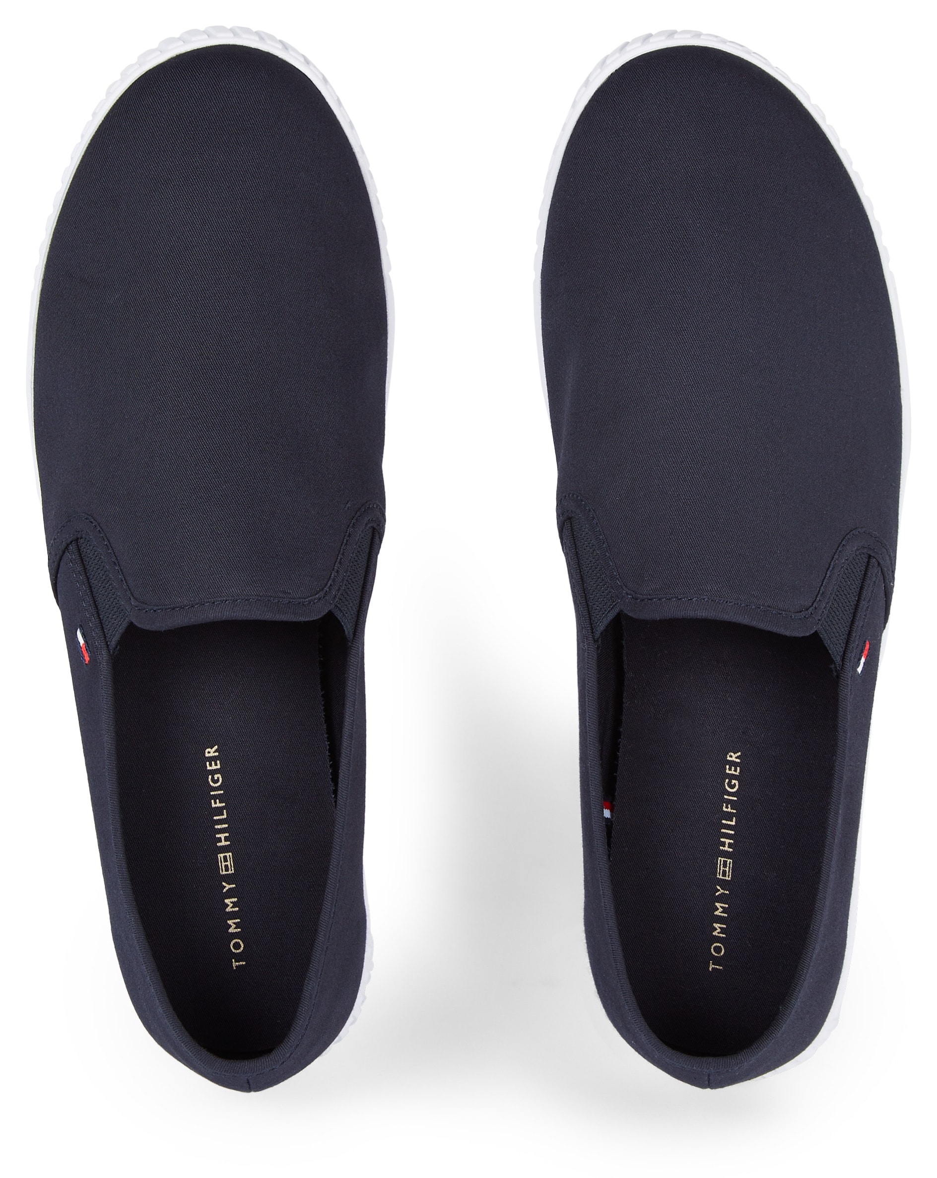 Tommy Hilfiger Slipper "CANVAS SLIP-ON SNEAKER", Freizeitschuh, Slip On Sne günstig online kaufen