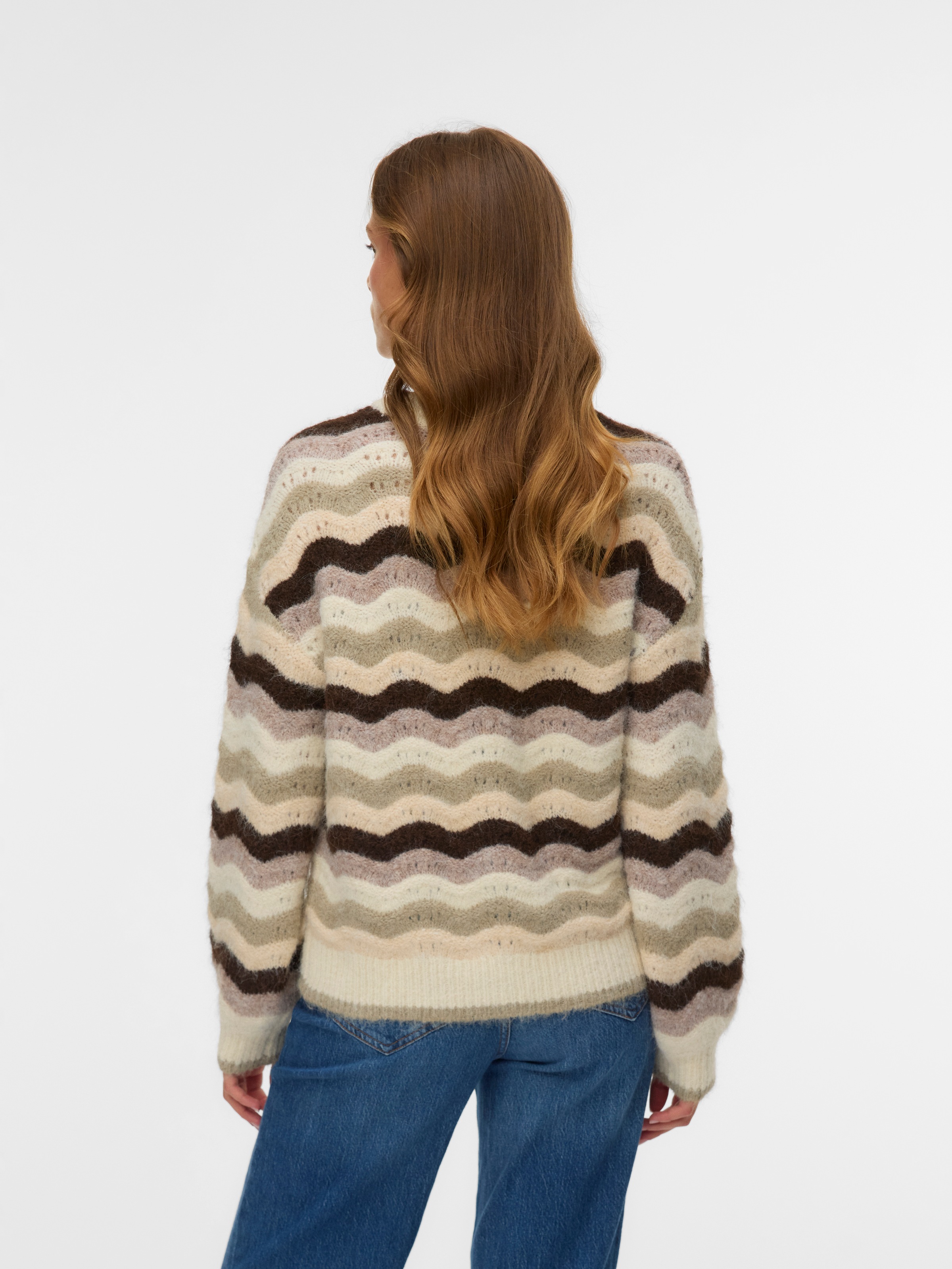 Vero Moda Strickpullover "VMDOJA LS O-NECK PULLOVER BOO" günstig online kaufen
