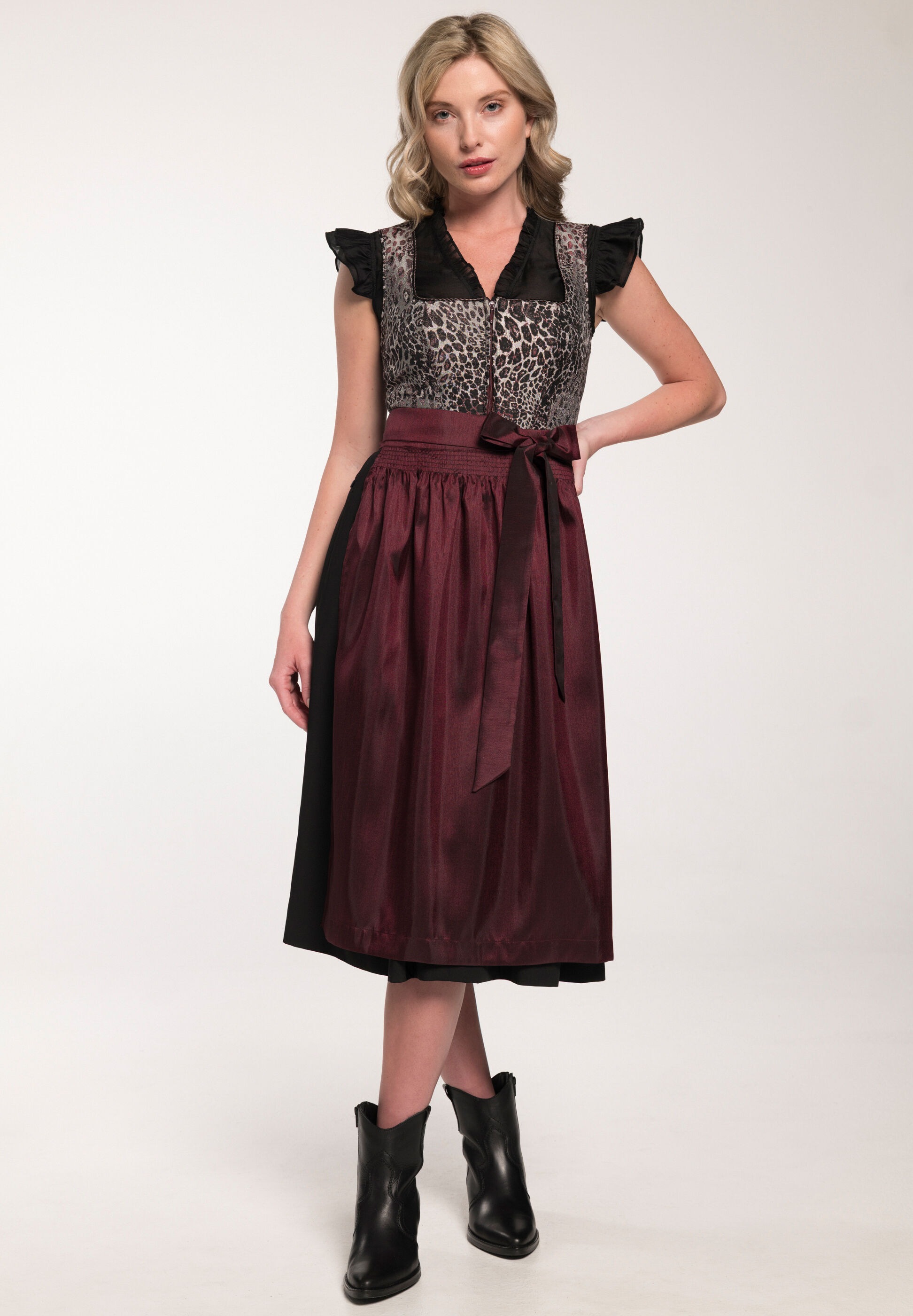 Spieth & Wensky Dirndl »Gälin« modernes Leo-Muster