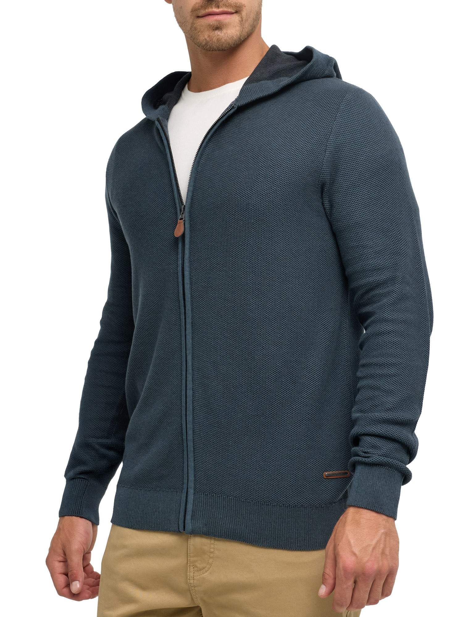 Indicode Kapuzenstrickjacke »INJexmon hoodie« Baumwolle, regular fit