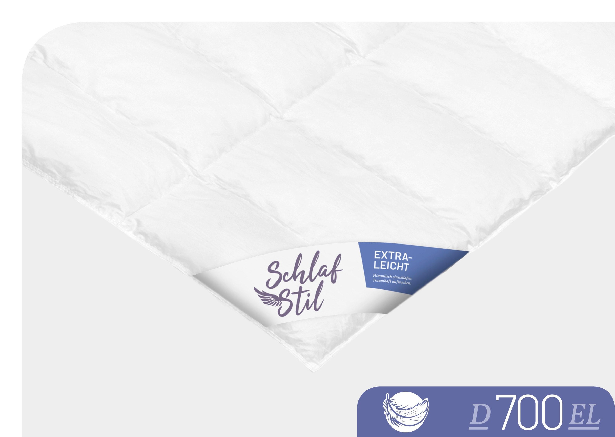 Thumbnail - Schlafstil Gänsedaunenbettdecke "D700" extraleicht Füllung 100Gaensedaunen 1 Stk. tlg. hergestellt in Deutschland, aller...