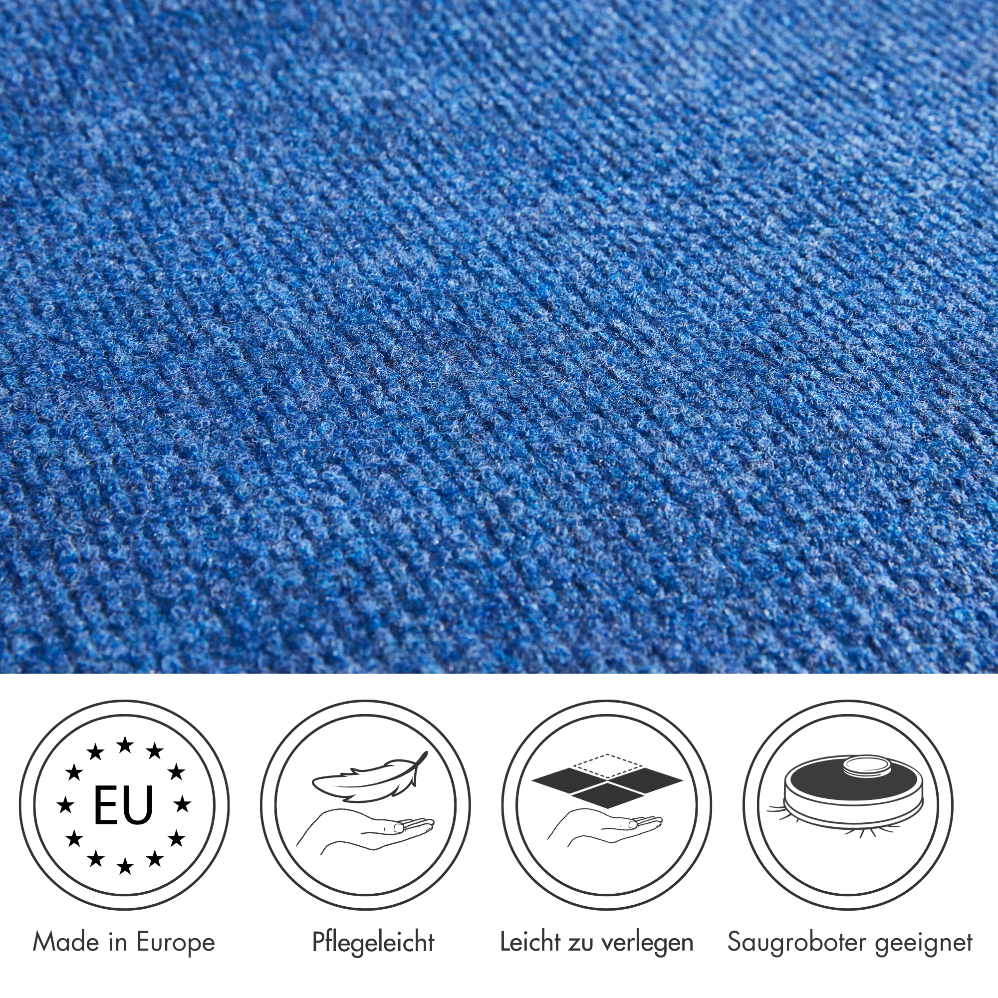 Andiamo Teppichboden »Milo, Nadelfilz, Made in Belgium«, rechteckig, 2,5 mm Höhe, Uni Farben, Breite 100 cm oder 200 cm, Wohnzimmer, strapazierfähig