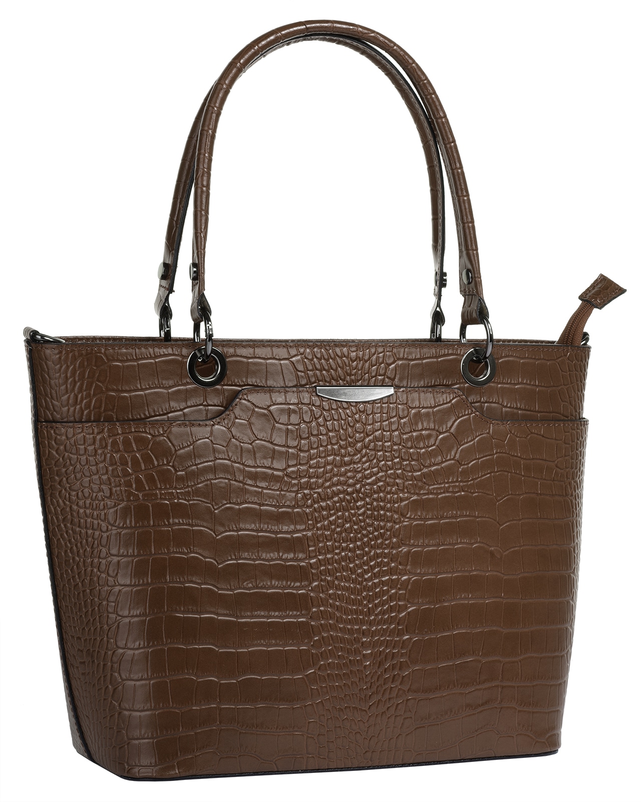Cluty Henkeltasche, echt Leder, Made in Italy