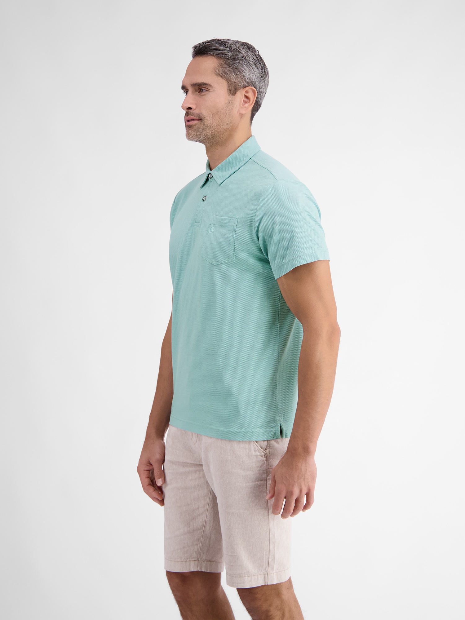 LERROS Poloshirt »LERROS Herren Poloshirt in sportiver Waffelpiquéqualität«