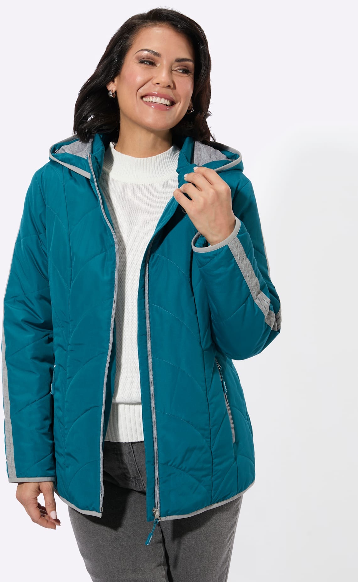 Casual Looks Steppjacke mit Kapuze