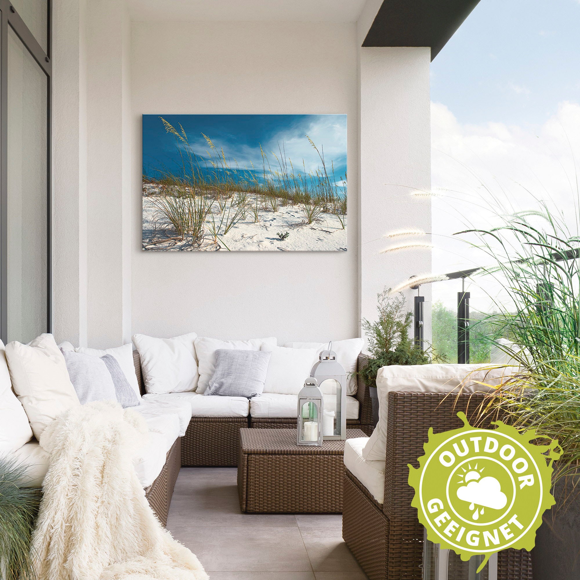 Artland Wandbild »Sanddüne und Gräser«, Strand, (1 St.), als Alubild, Outdoorbild, Leinwandbild, Poster in verschied. Größen