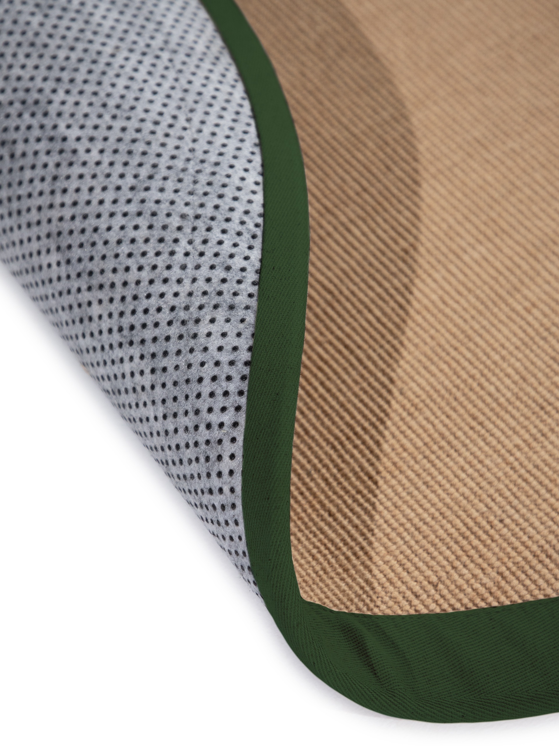 carpetfine Sisalteppich »Sisal«, rund, 5 mm Höhe, mit farbiger Bordüre, Anti-Rutsch Rückseite