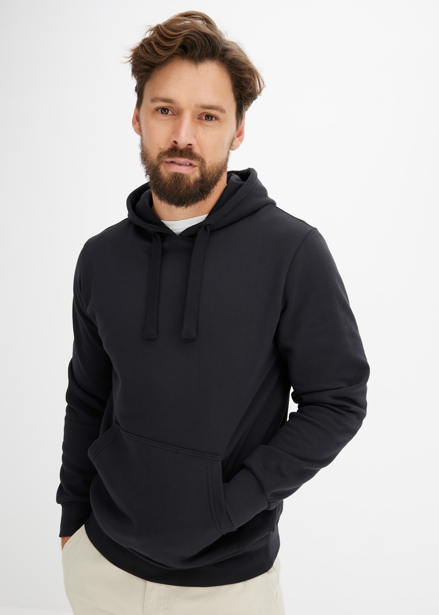 bonprix Hoodie "Hoodie", Regular Fit, mit Kapuze, aus Baumwolle und Polyest günstig online kaufen