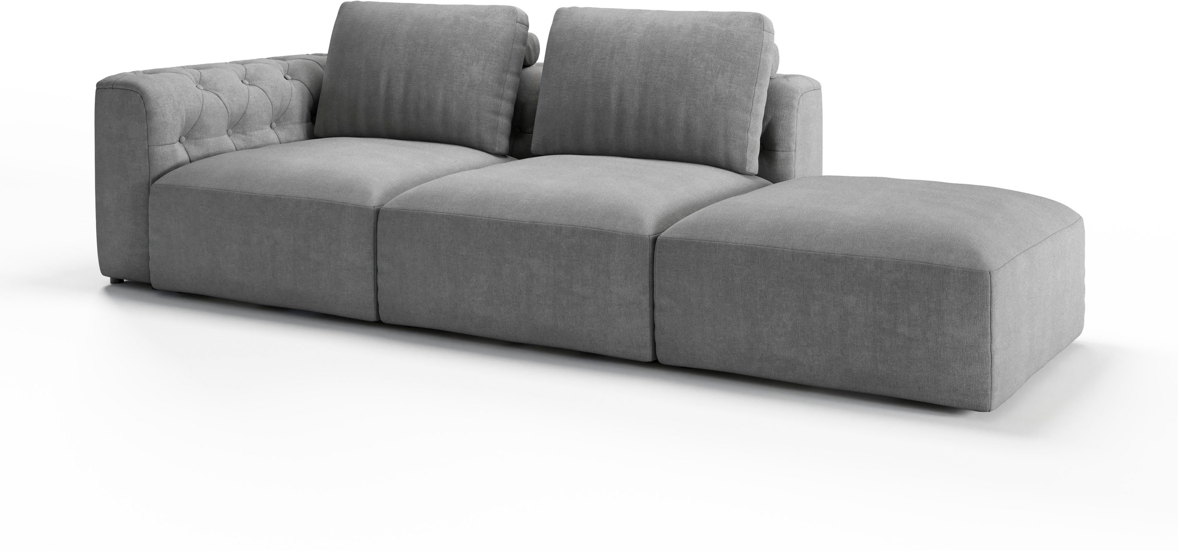 RAUM.ID Chaiselongue »Cushid«, Modul-Sofa, bestehend aus 2-Sitzer und Hocker