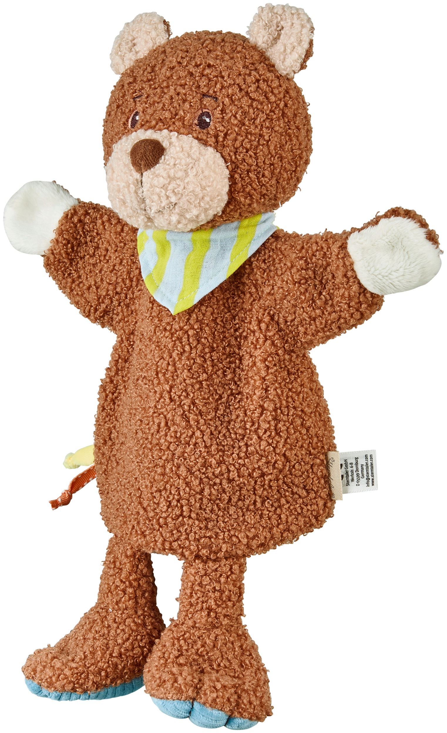 "Handpuppe STERNTALER ""Bär Bob"", braun (hellbraun), Puppen, Kinder, Flauschstoff"