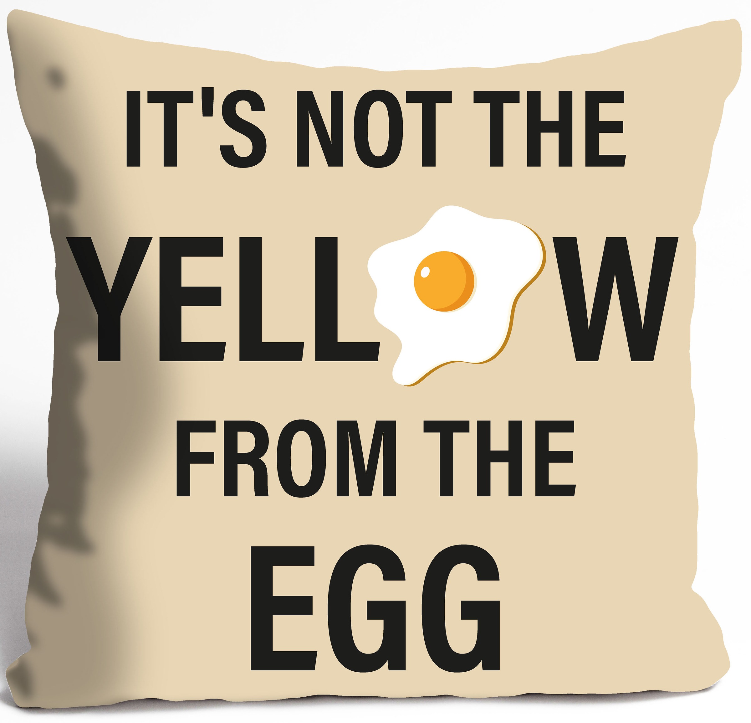 queence Dekokissen "ITS NOT THE YELLOW FROM THE EGG" Kissenhülle,Its not th günstig online kaufen