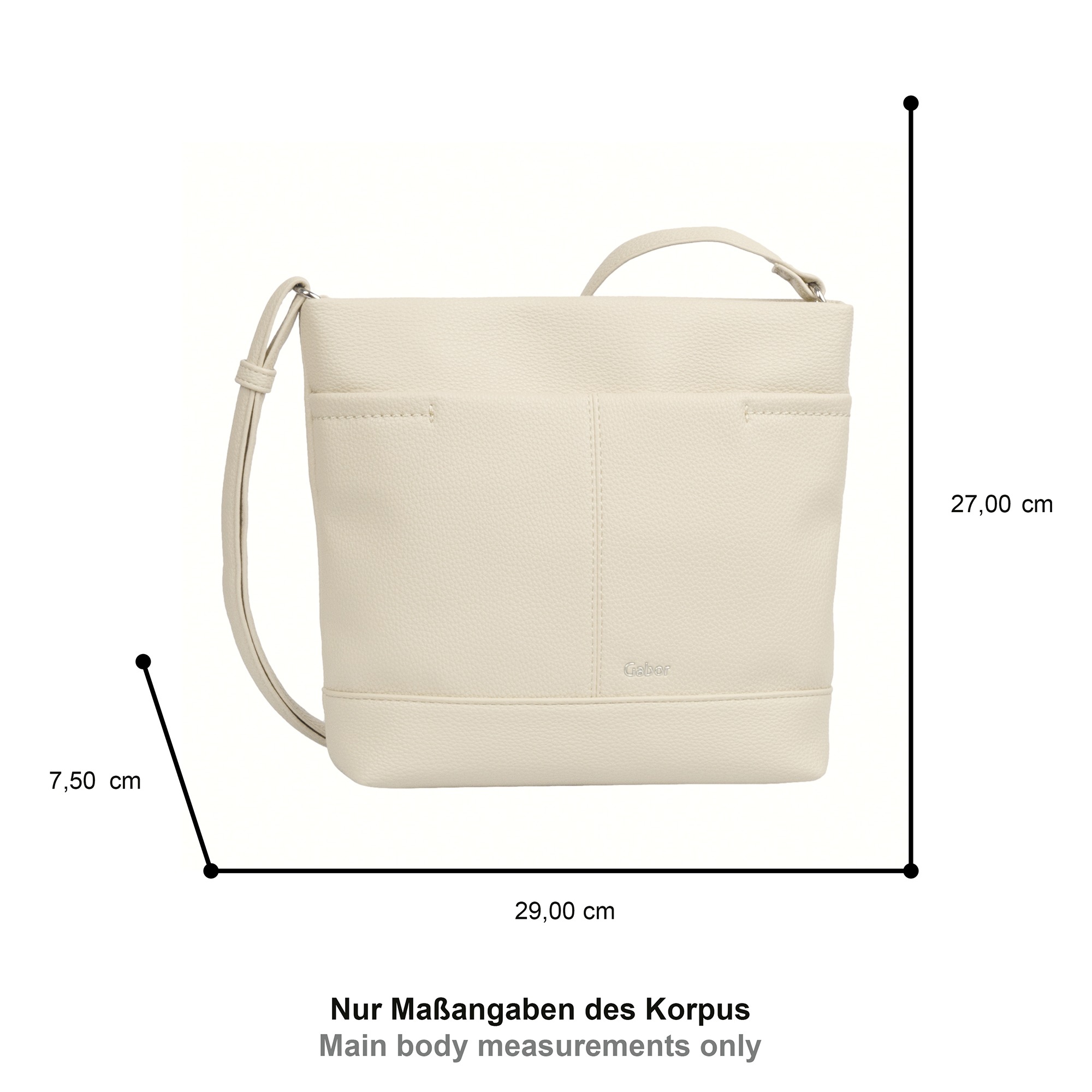 Gabor Umhängetasche "Lenea" aus leicht genarbtem Lederimitat mit dekorative günstig online kaufen