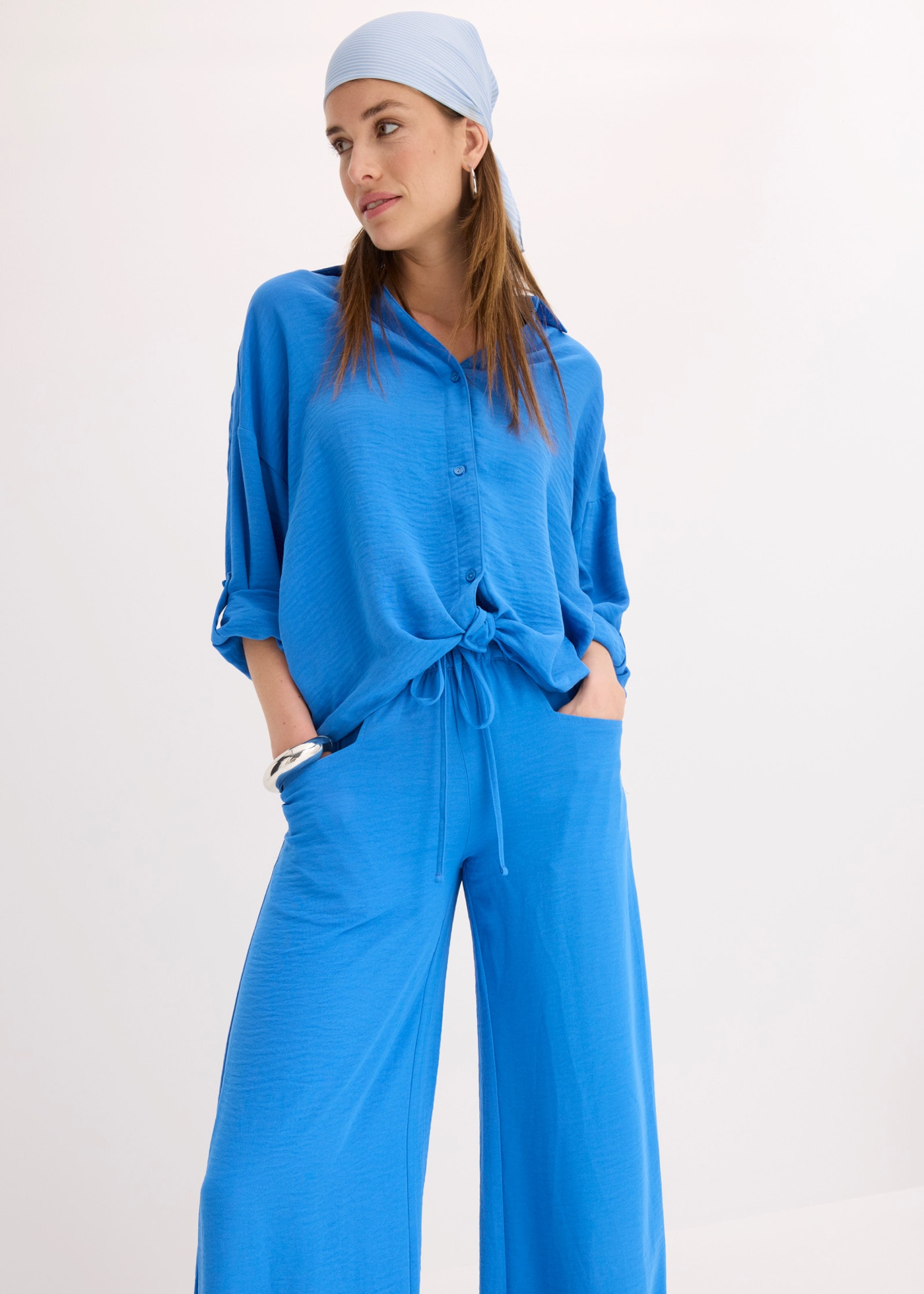 bonprix Marlene-Hose  lässiger Schnitt, bequemer Gummizug, Loose Fit Passform