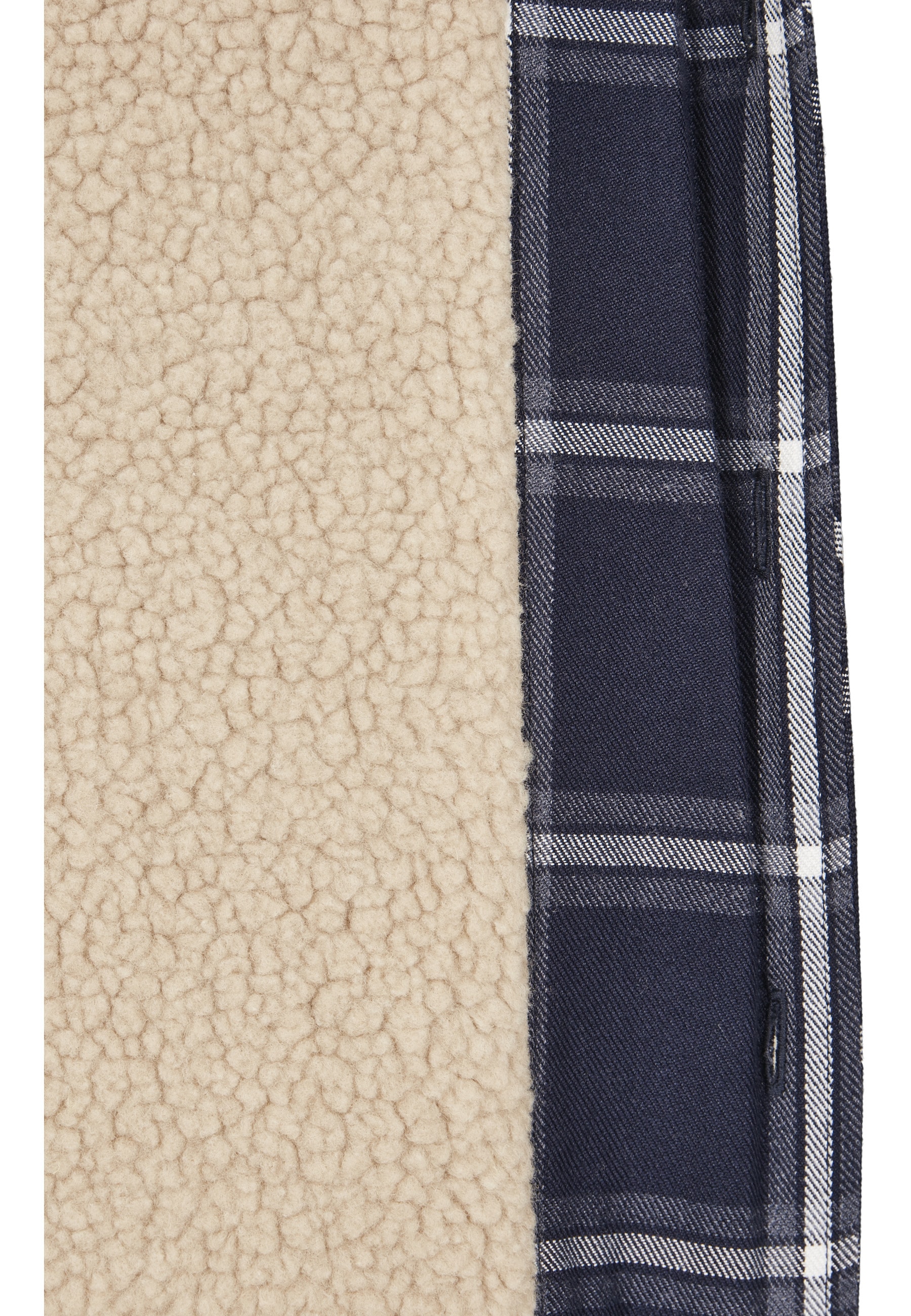 URBAN CLASSICS Kurzmantel »Urban Classics Herren Sherpa Lined Shirt Jacket«