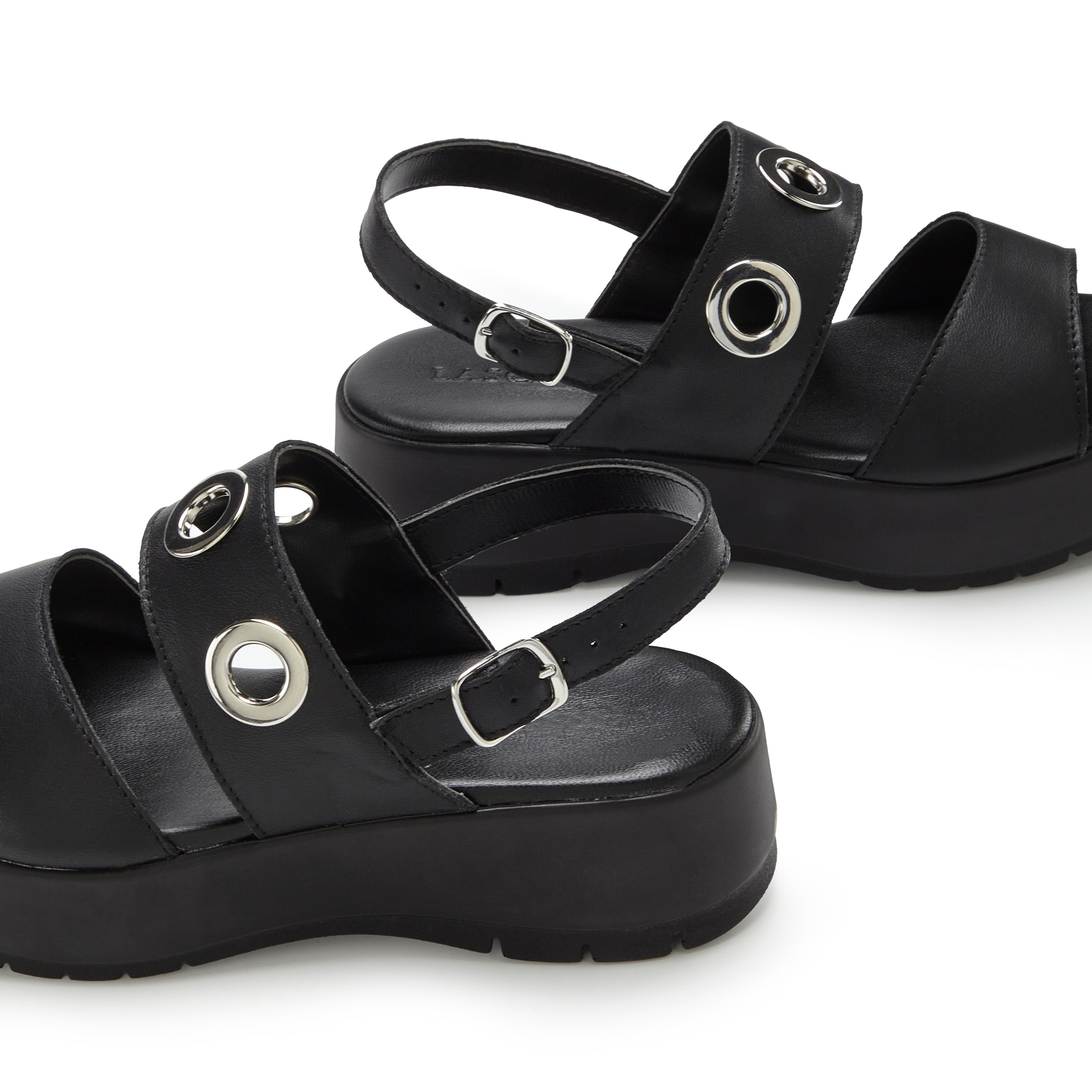 French Connection Sandalette »Sandale, offener Schuh,«  Sandalette aus Leder mit modisch bequemer Plateausohle