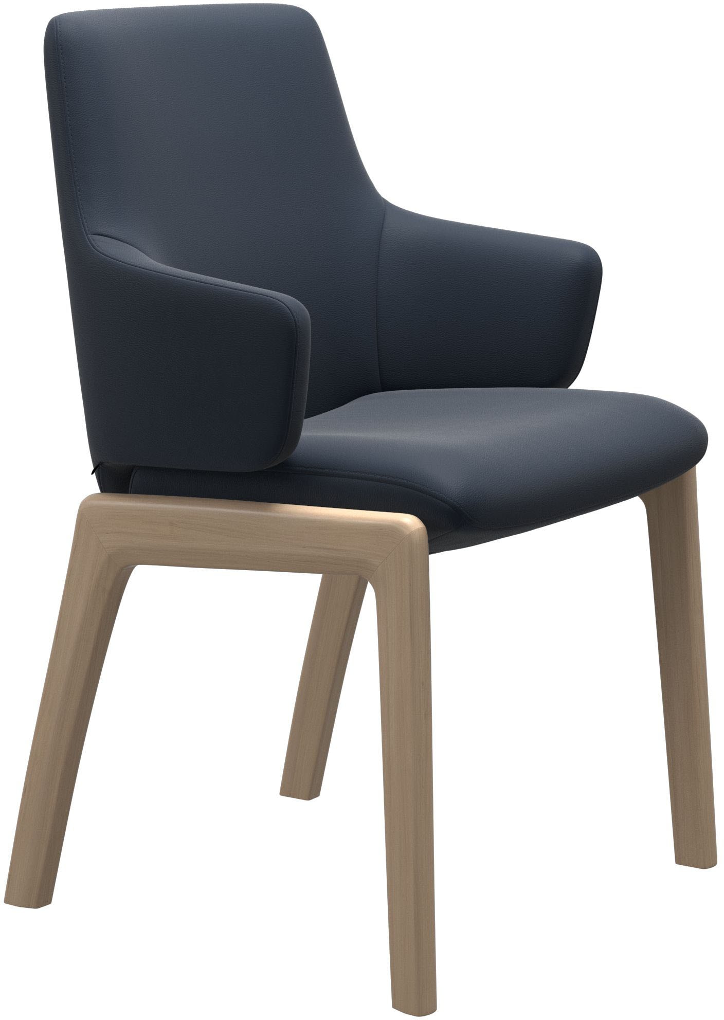 Stressless Polsterstuhl "Laurel" () Low Back mit Armlehne, Größe L, abgerundete Beine in Eiche gekalkt