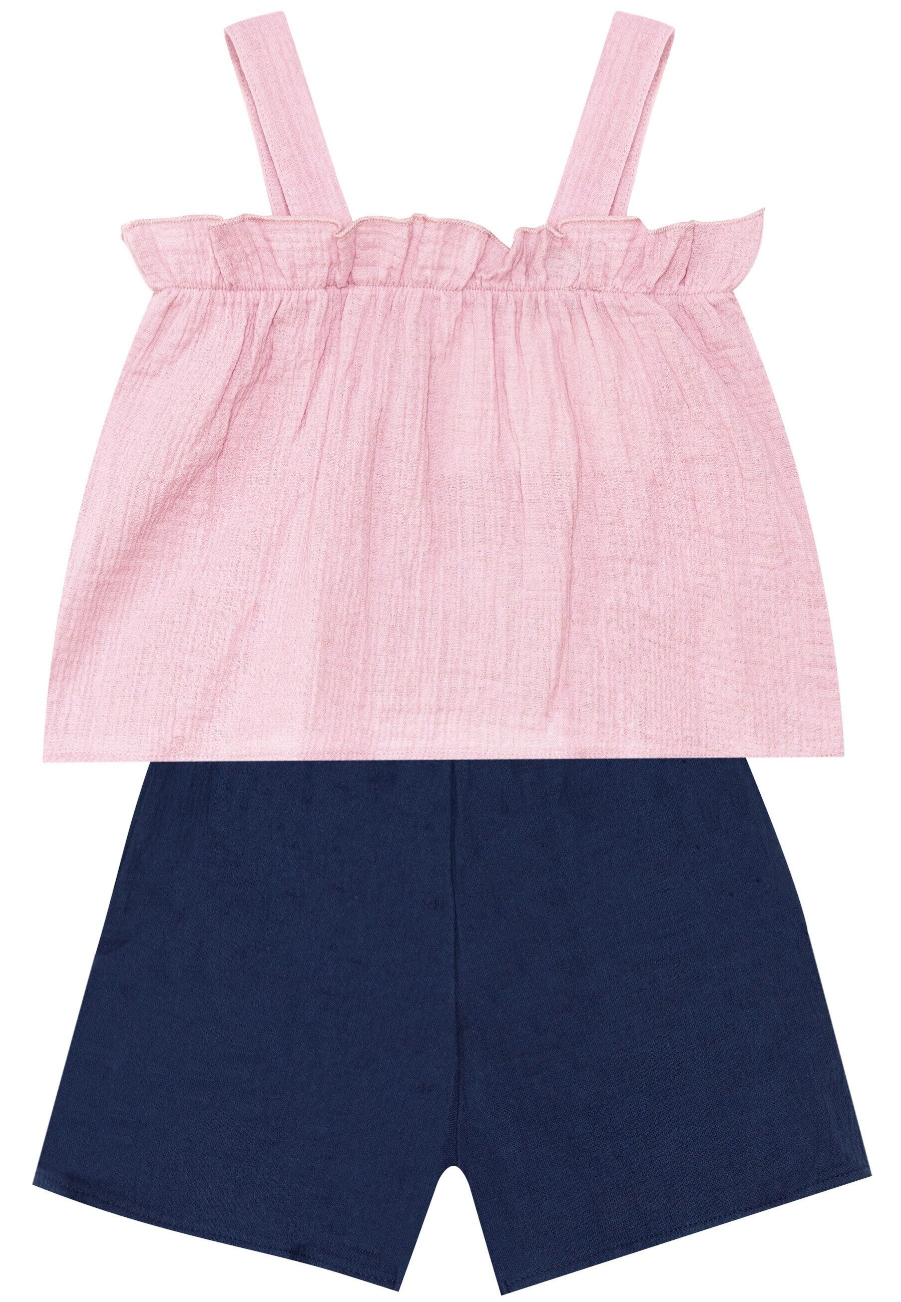 Denokids Hausanzug »Frilled Muslin«, (2 tlg.), mit Rüschen