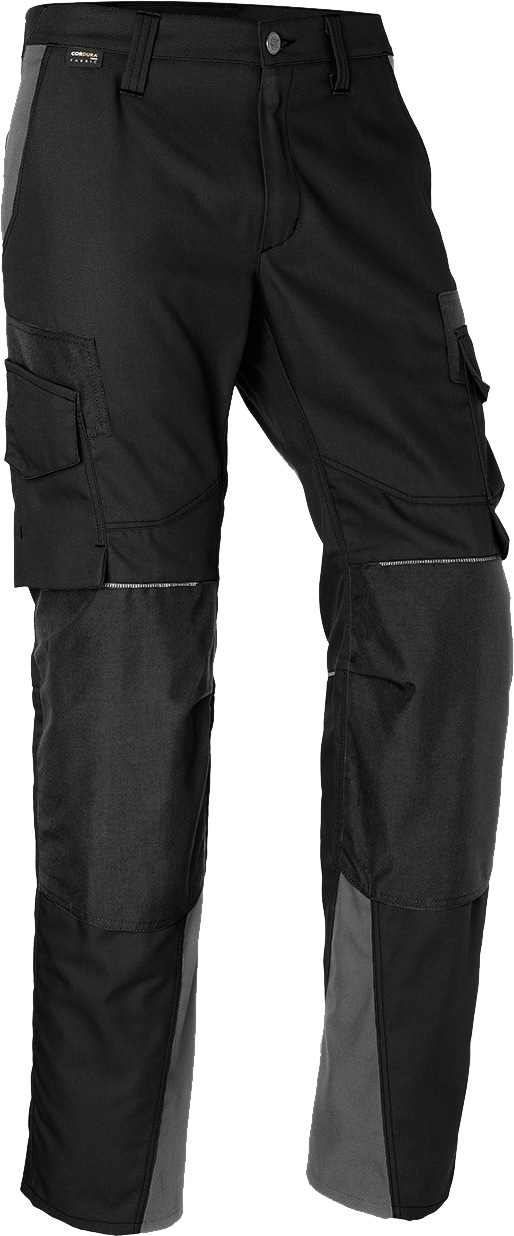 KÜBLER Herren Arbeitshose "Bekleidung Bundhose schwarz/ anthrazit", schwarz, Gr. 58, Obermaterial: 65% Polyester PES. 35% Baumwolle CO., Hosen