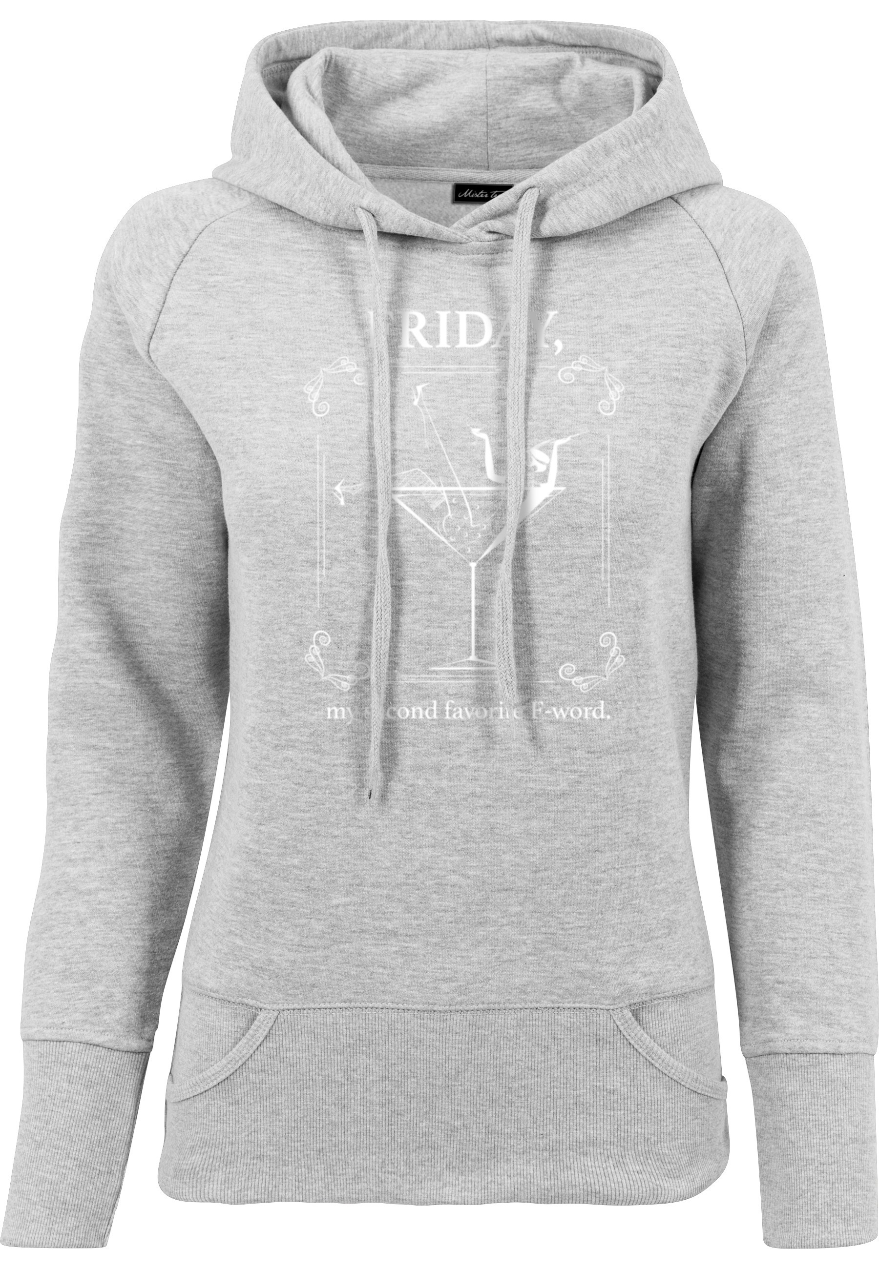 MisterTee Rundhalspullover "MisterTee Damen Ladies F-Word Hoody" 1 Stk.
