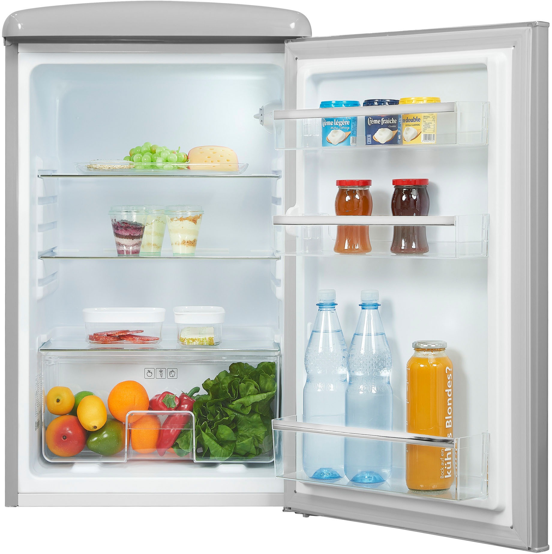 exquisit Kühlschrank "RKS120-V-H-160F grau" 89,5 cm hoch 55 cm breit 122 L günstig online kaufen