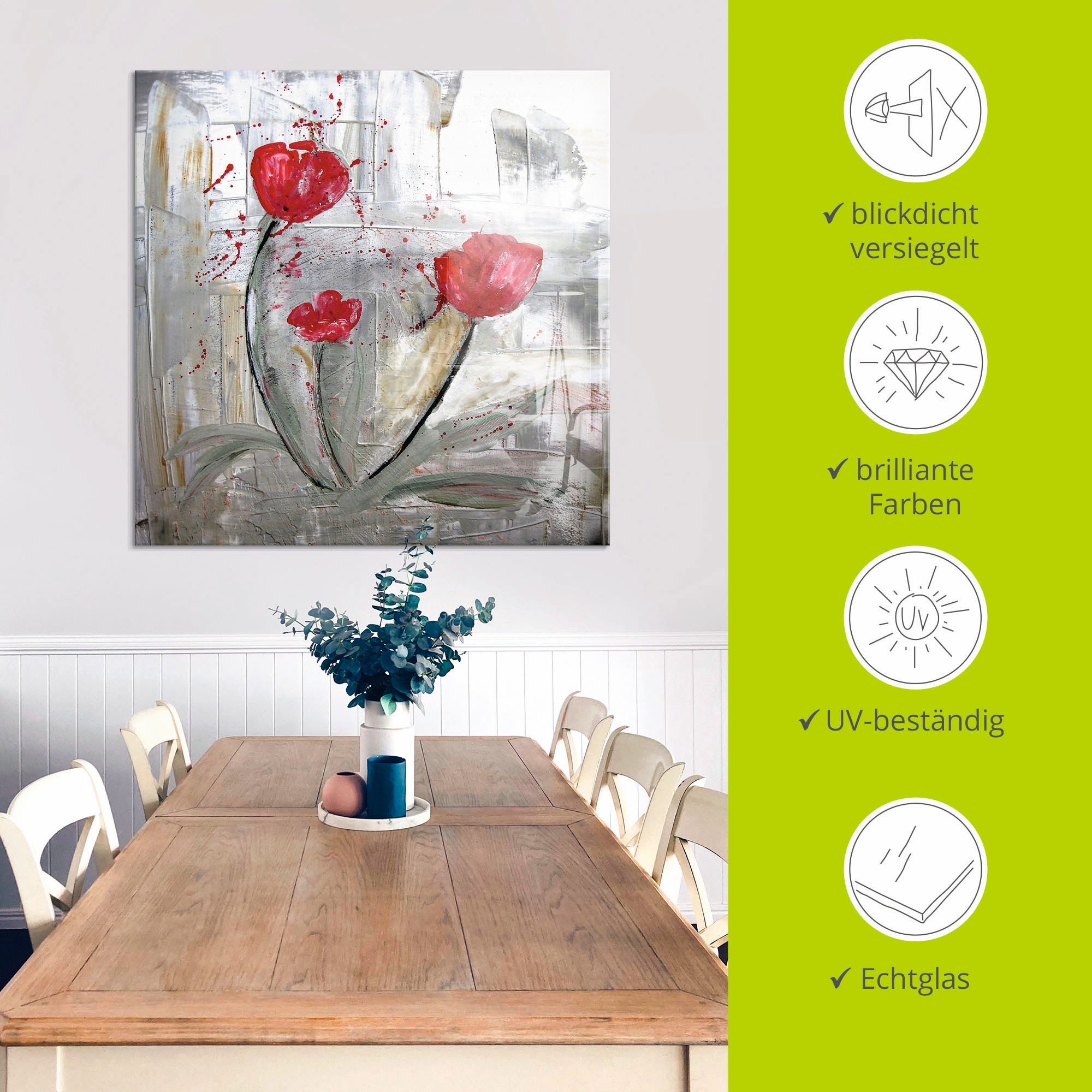 Artland Glasbild »Familie«, Muster, (1 St.), in verschiedenen Größen