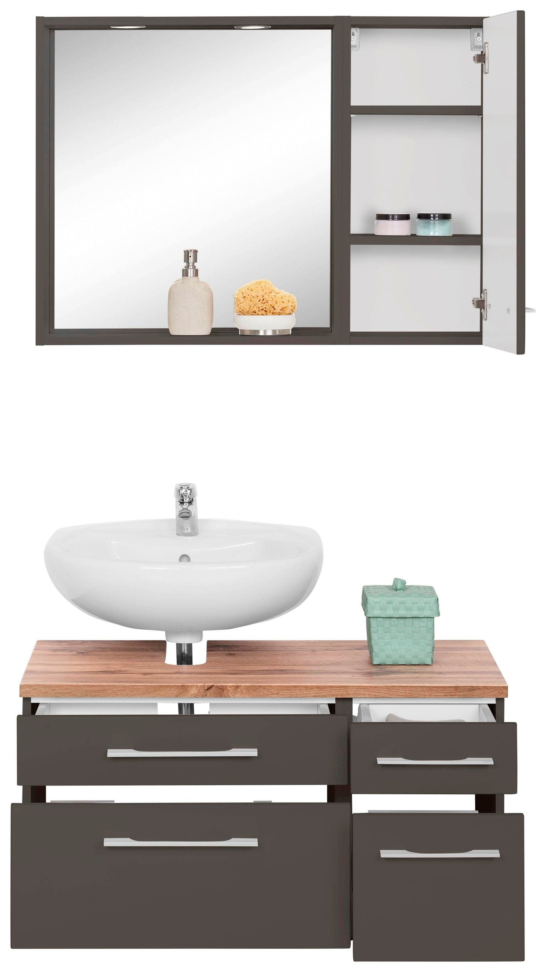 welltime Badmöbel-Set "Davos" 3 Stk. tlg. günstig online kaufen