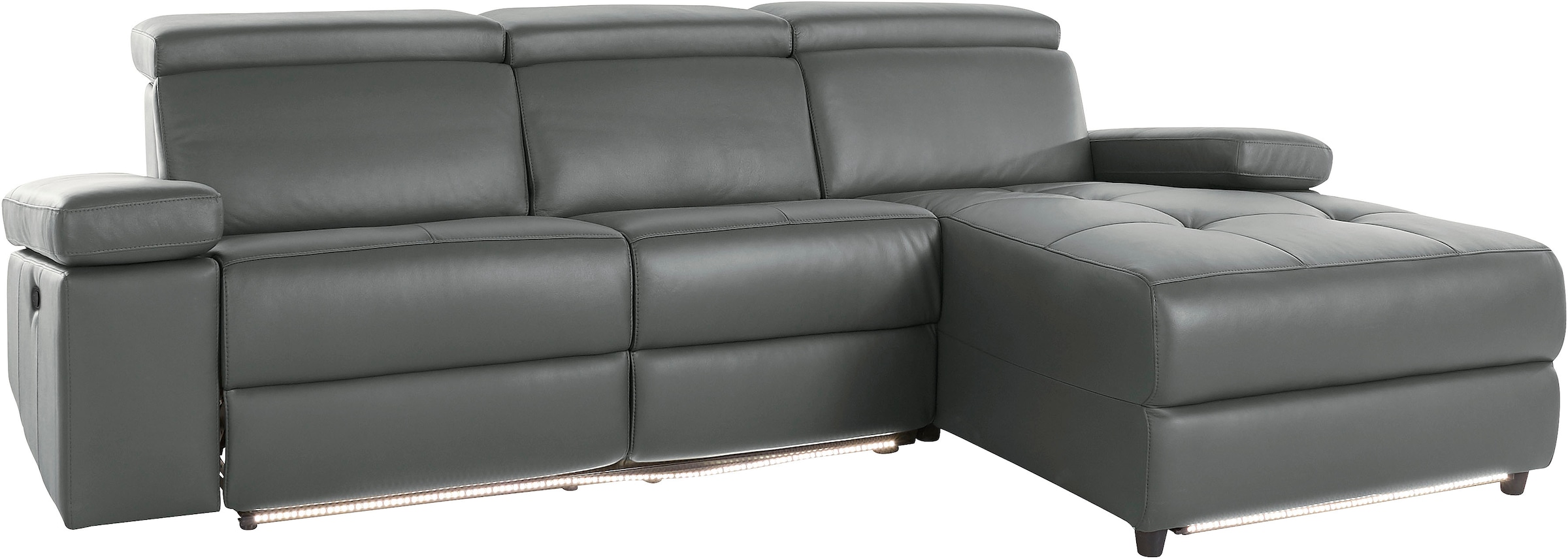 Places of Style Ecksofa »Kilado, L-Form,«, mit Relaxfunktion, verstellbarer Armlehne, Kopfteilverstellung