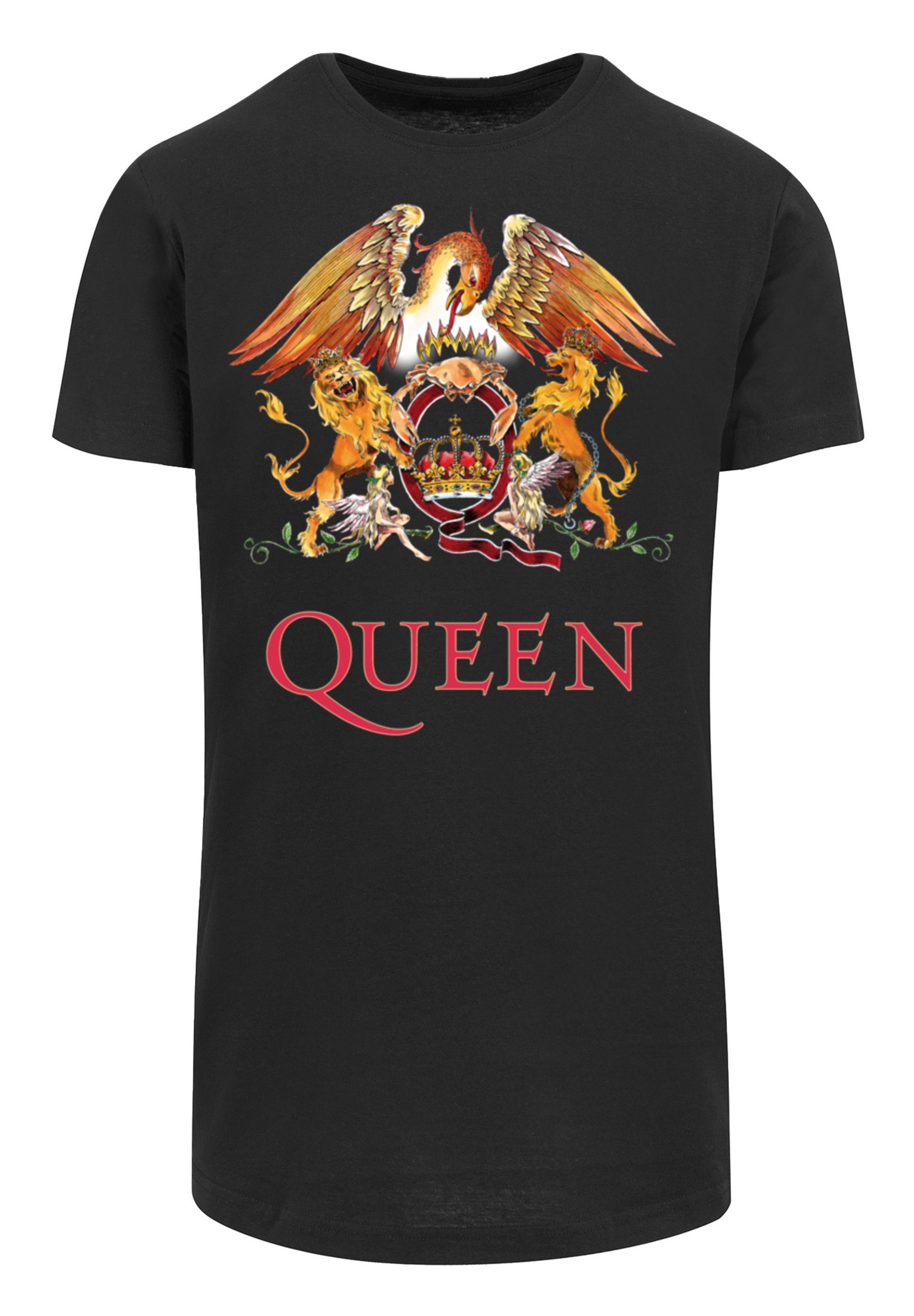 F4NT4STIC T-Shirt Print kaufen Classic | ▷ Rockband BAUR »Queen Black«, Crest