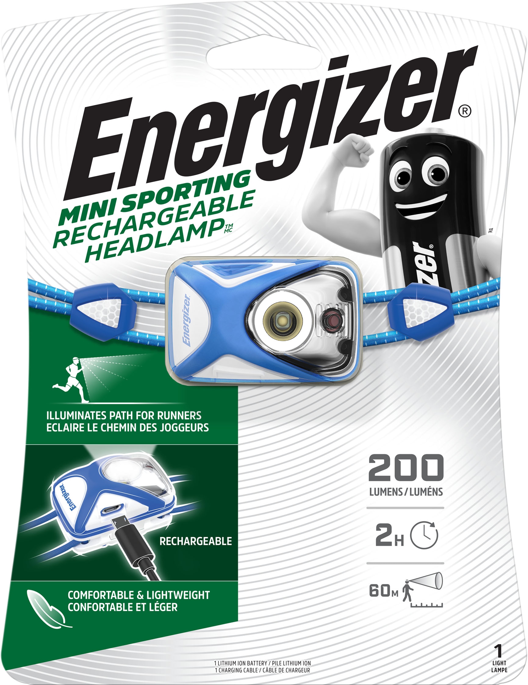 Energizer Kopflampe »Rechargeable Sport Headligh...