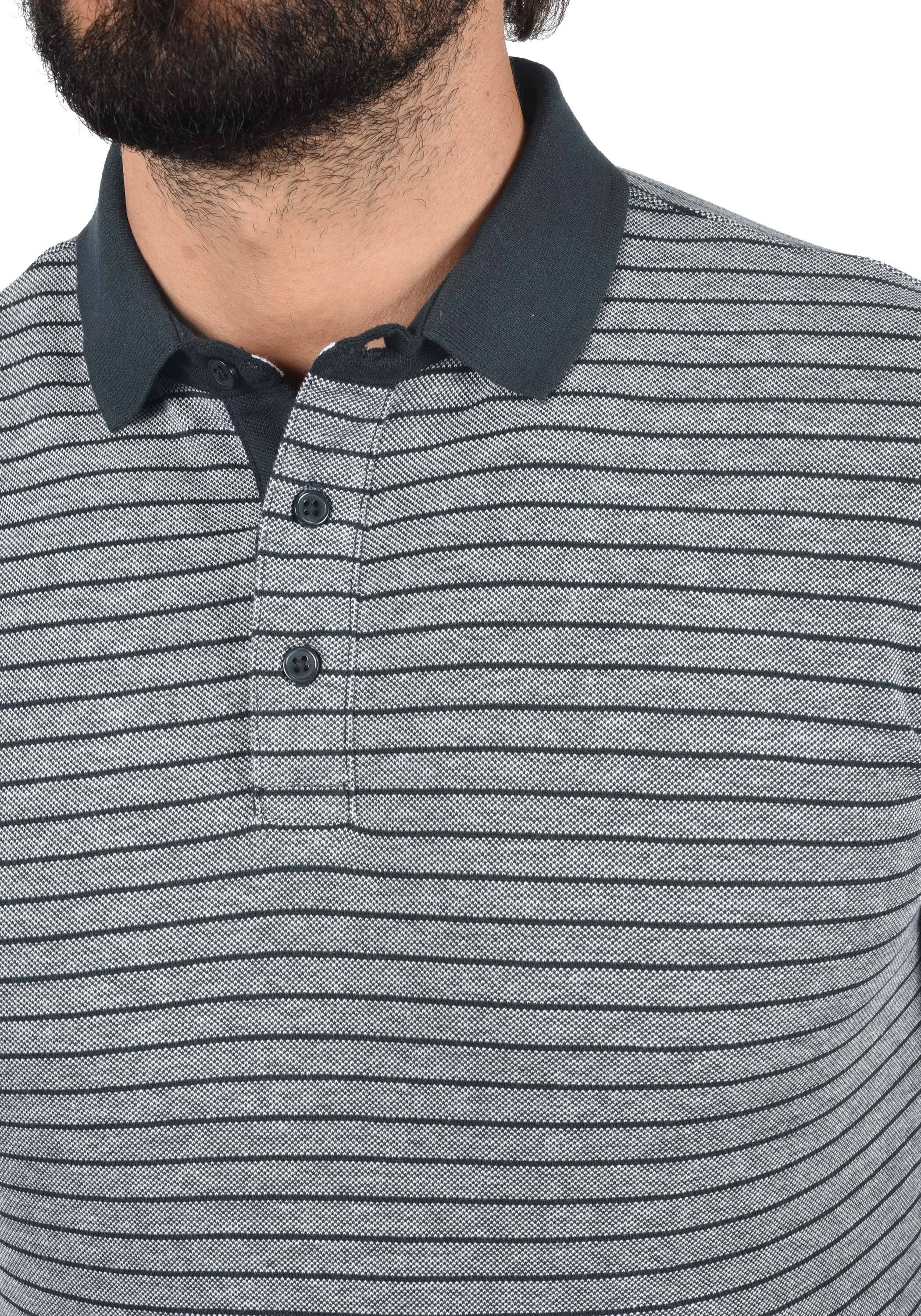 !solid Poloshirt SOLID "Poloshirt SDPantelis", Herren, Gr. L, blau (ins blau m), Obermaterial: 60% Baumwolle CO. 40% Polyester PES., Shirts 3