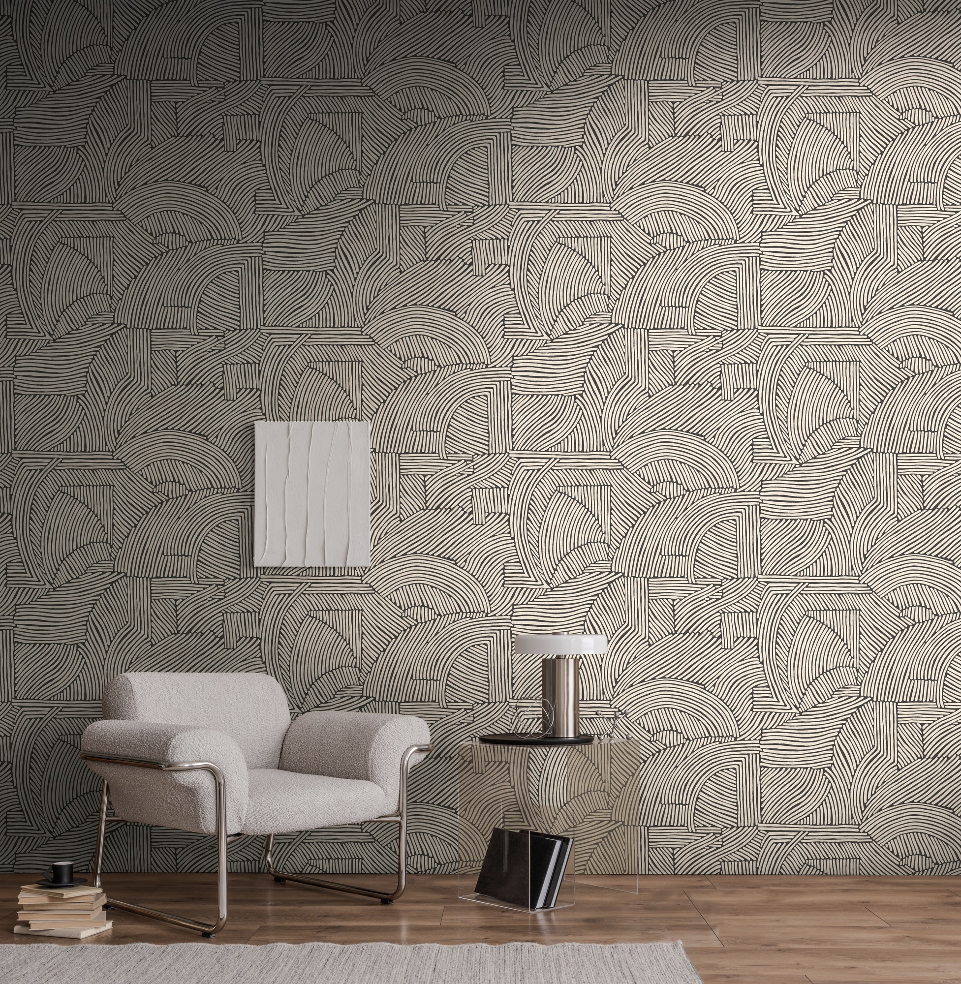 living walls Fototapete "The Wall 4 Graphics – Geometrische 3D-Formen Vlies-Fototapete" 3D-Optik geometrisch matt leicht strukturiert Geometrische 3D-Formen mit markanter 3D-Wirkung