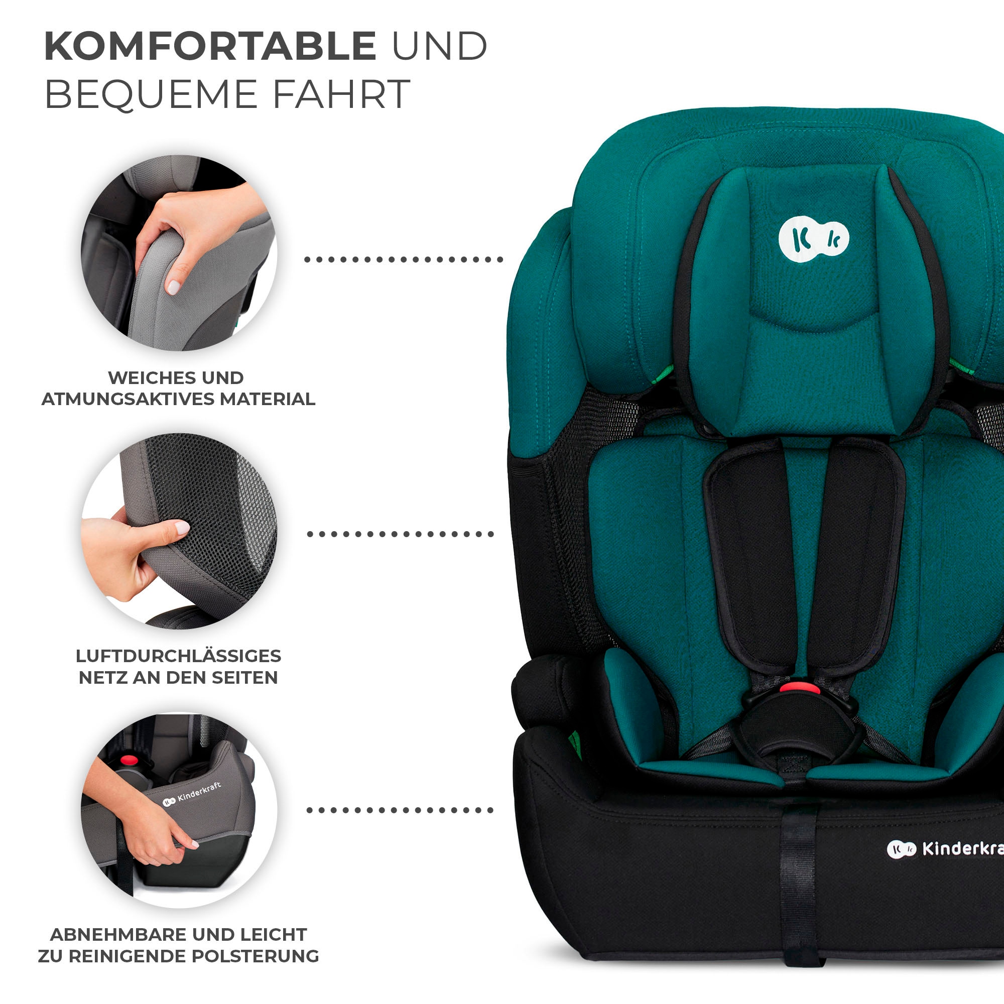 Kinderkraft Autokindersitz »COMFORT UP i-Size« Klasse I / II / III (9-36 kg) mit herausnehmbarem modularen Einsatz