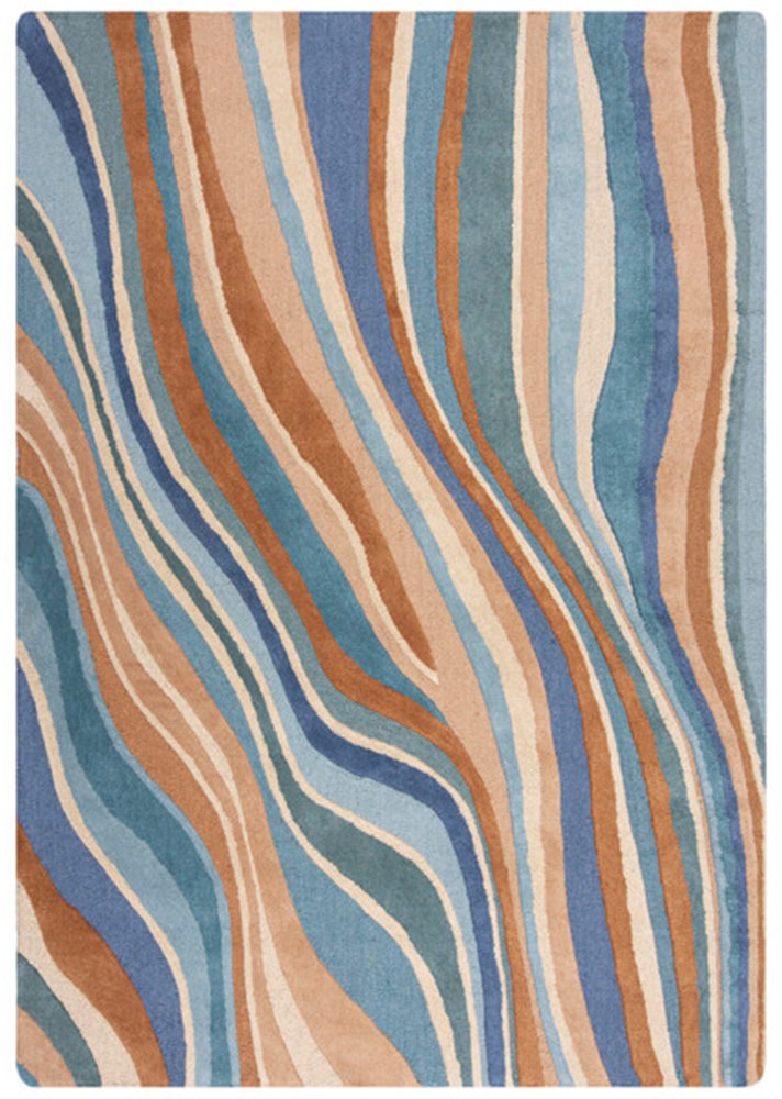 FLAIR RUGS Wollteppich »Abstract Flow«, rechteckig, 10 mm Höhe, Abstract Swirl Teppich