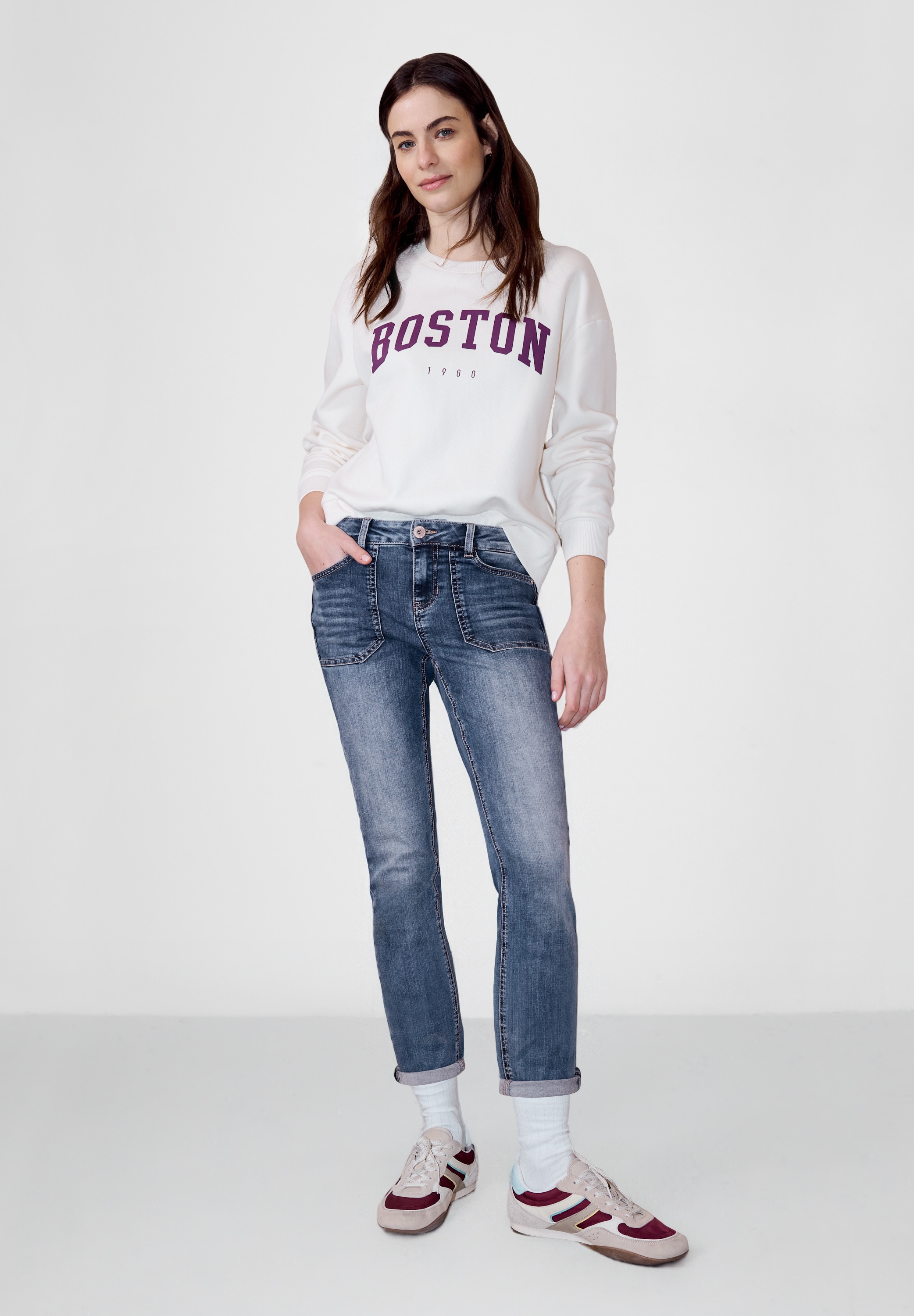 STREET ONE STUDIO Comfort-fit-Jeans Middle Waist