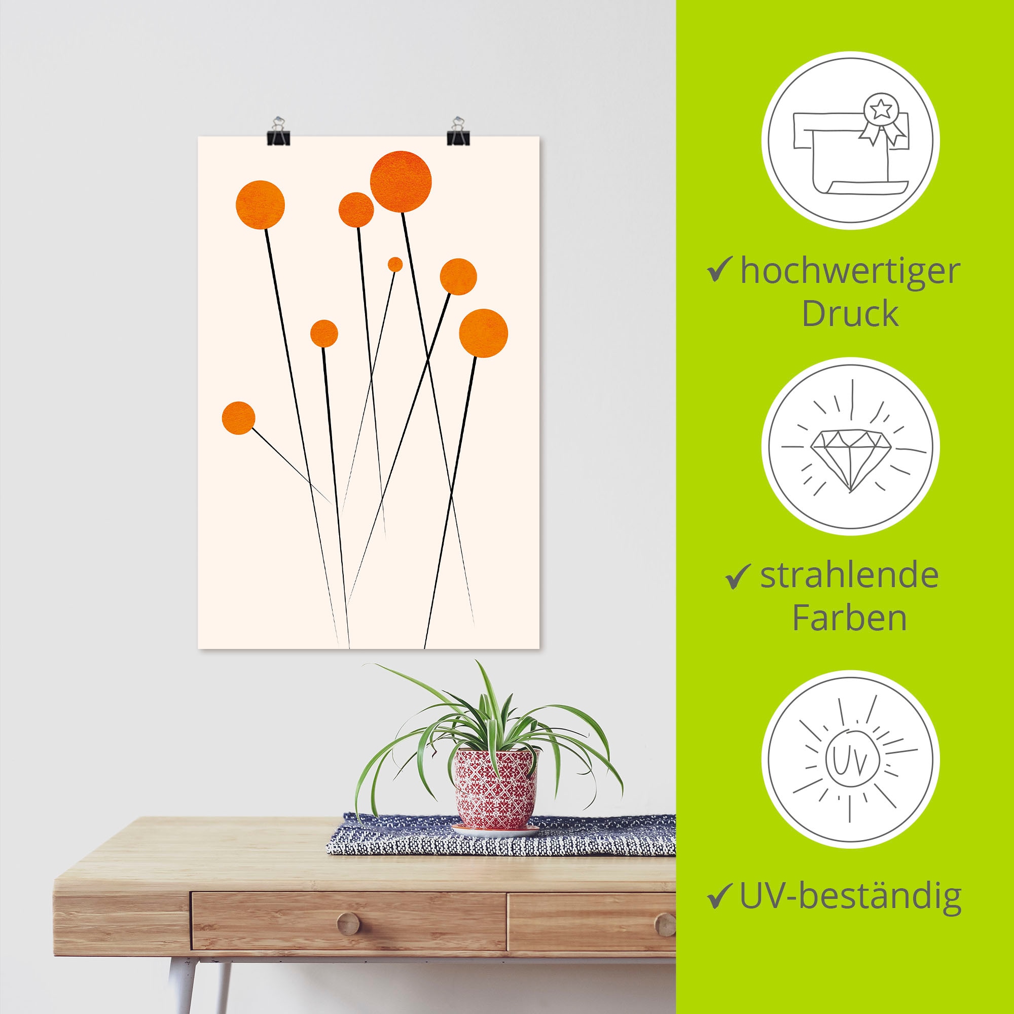 Artland Poster »Träumende Gänseblümchen«, Blumenbilder, (1 St.), als Alubild, Leinwandbild, Wandaufkleber oder Poster in versch. Größen