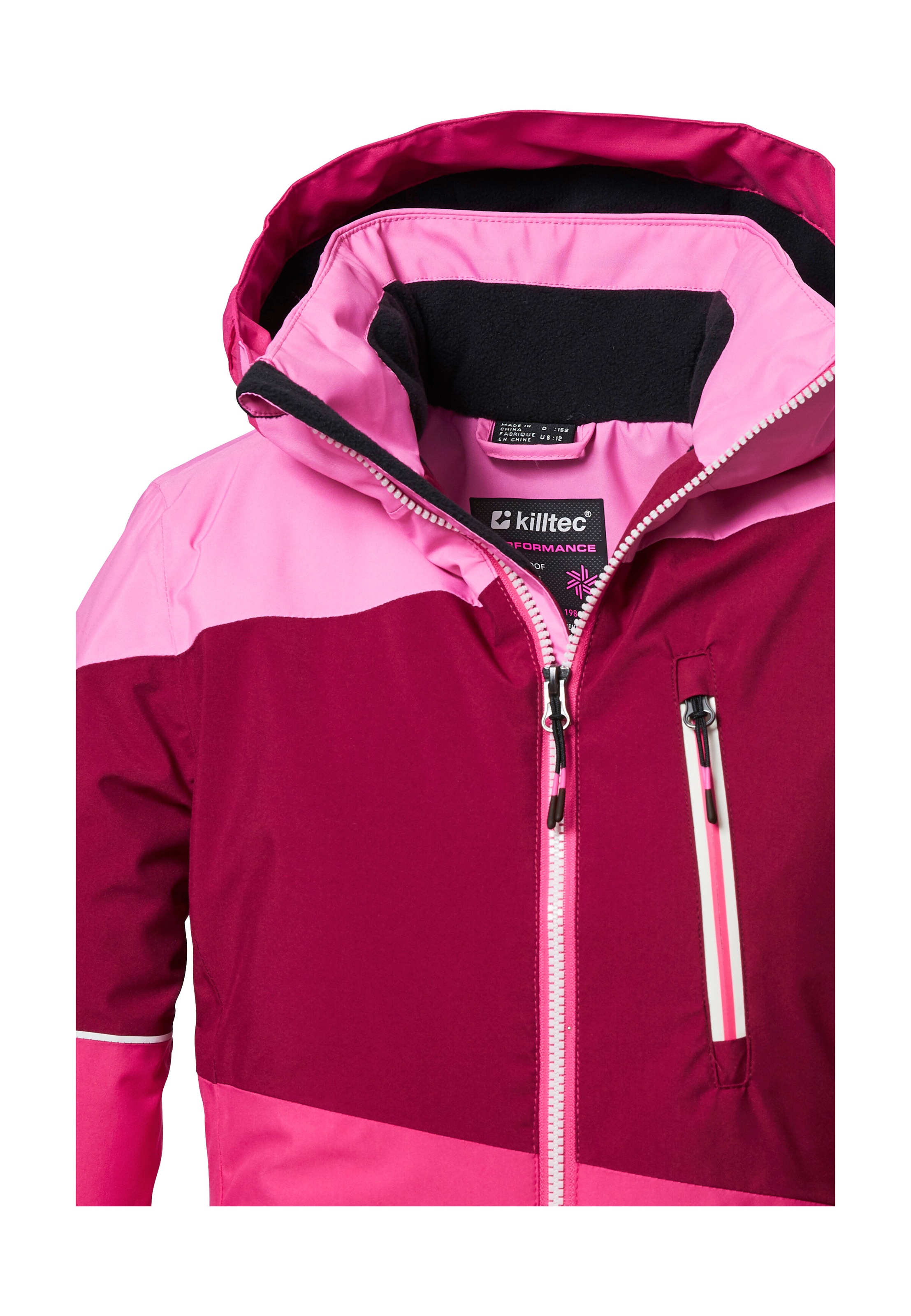 Killtec Skijacke »KSW 331 GRLS SKI JCKT«, Atmungsaktive, wasserdichte Jacke mit Fleece-Innenseite, Skipasstasche