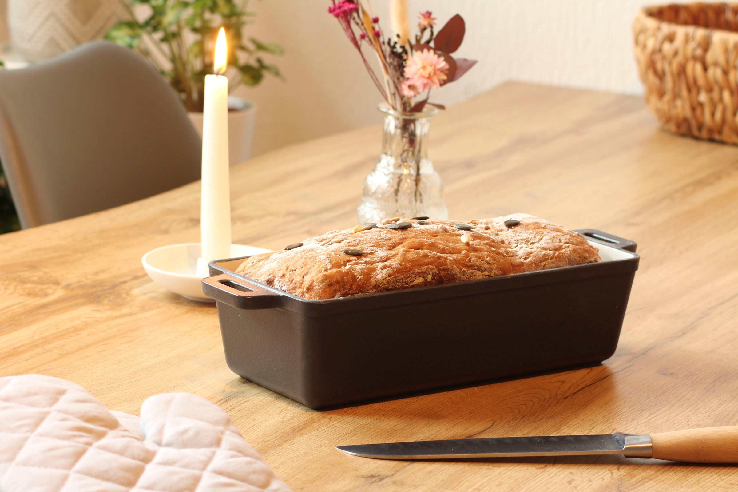 ECHTWERK Küchenorganizer-Set, (Set, 7 tlg.), Kochbesteck mit Edelstahlgriff, Antihaft-Silikon, mit Utensilienhalter