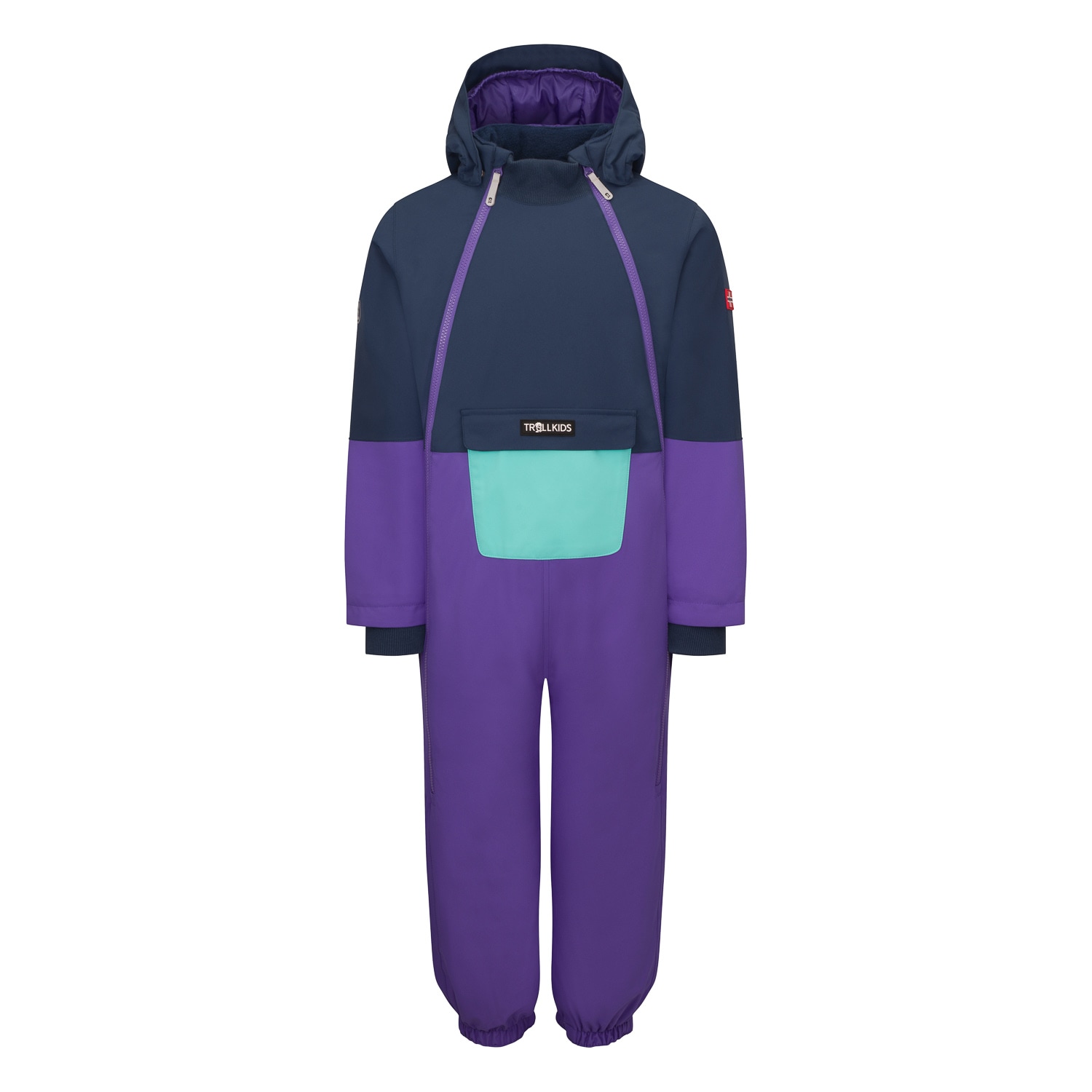 TROLLKIDS Schneeoverall »KIDS NARVIK SNOWSUIT« sportlicher Look, Schneeoverall für Kinder, aus Polyester