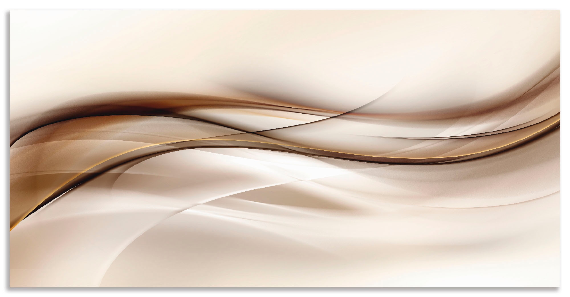 Artland Küchenrückwand "Braune abstrakte Welle" Alu Spritzschutz mit Klebeb günstig online kaufen